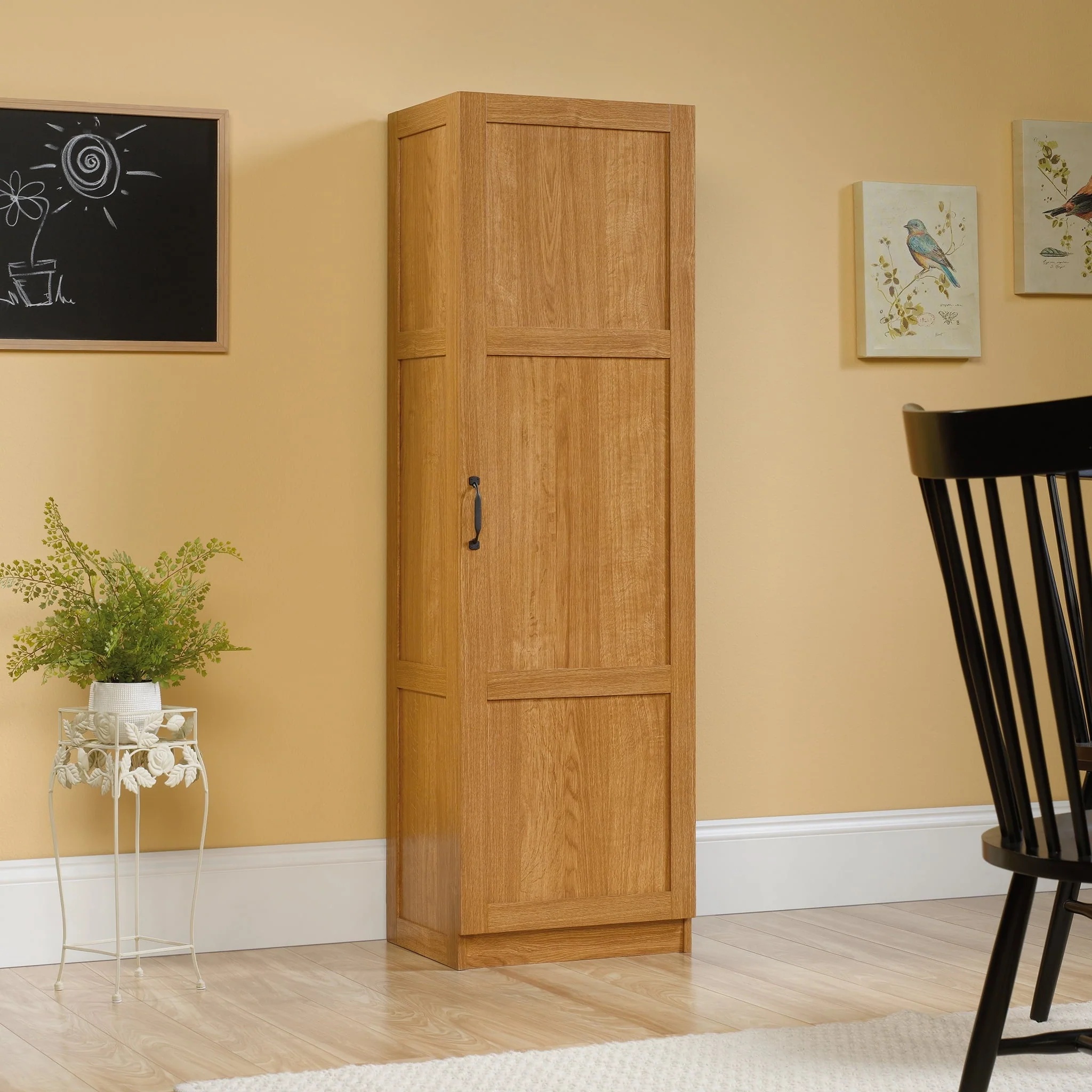 Sauder Storage Cabinet, Highland Oak Finish - Image 8