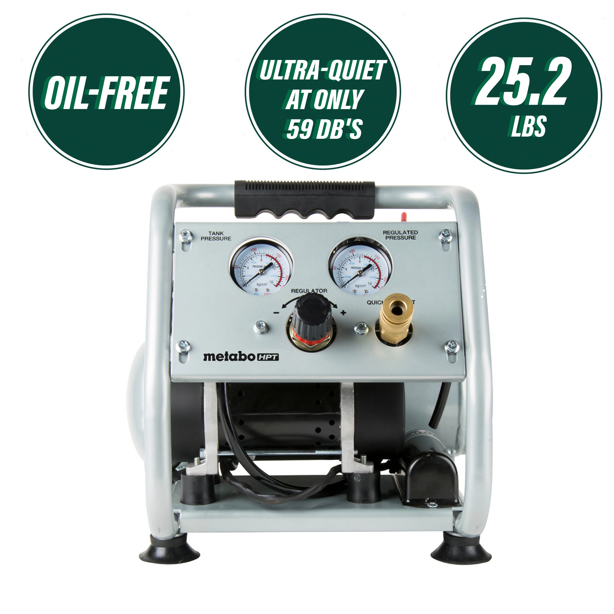 Metabo HPT Quiet Air Compressor | 125 PSI | 1 Gallon | EC28M - Image 3