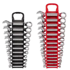 TEKTON Stubby Combination Wrench Set with Holder, 25-Piece (1/4 - 3/4 in., 6 - 19 mm) | WCB92403