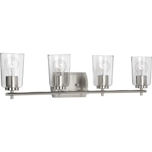 P300157-009-Progress Lighting-Adley - 4 Light - Cylinder Shade in New Traditional and Transitional and Traditional style - 32 Inches wide by 7.63