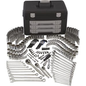 Klutch Mechanic's Tool Set, 245-Pc., 1/4in., 3/8in. & 1/2in. Drive