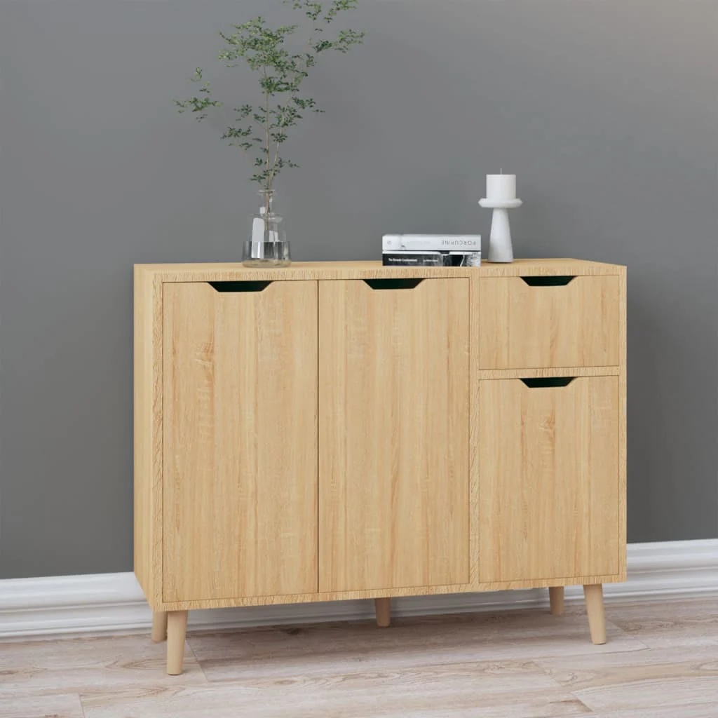 vidaXL Sideboard Console Cabinet with Storage for Bedroom Engineered Wood - Image 10
