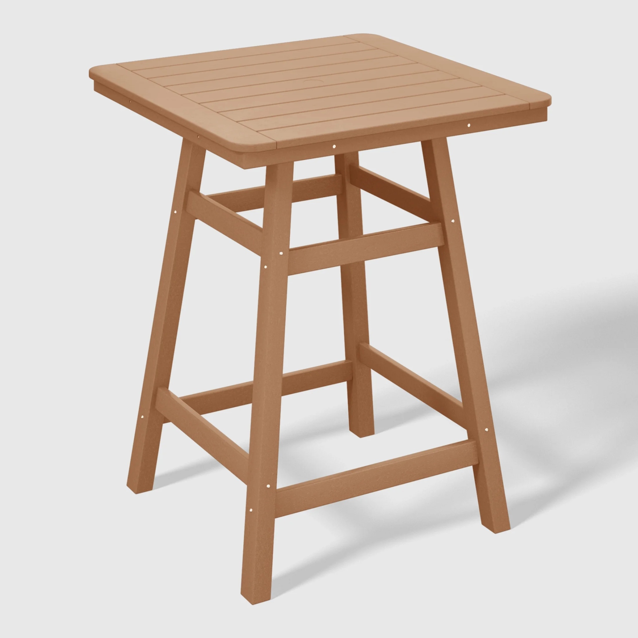 WestinTrends Outdoor 37" Counter Height HDPE Patio Square Bar Table, Dark Brown - Image 54