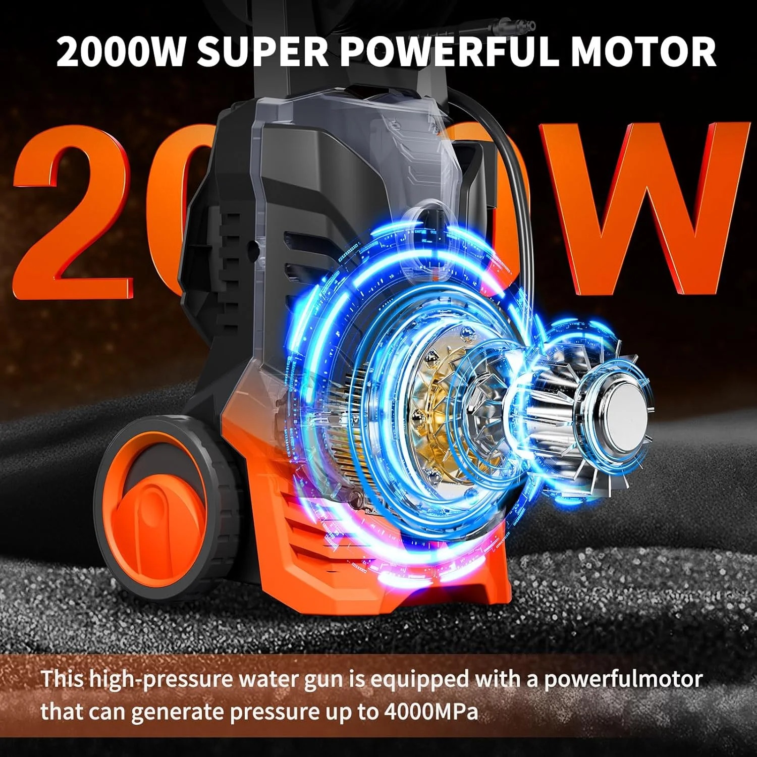 Fenbeli Electric Pressure Washer, 3800 PSI 2.6GPM Power Washer for Cars, Fences and Patios - Image 20