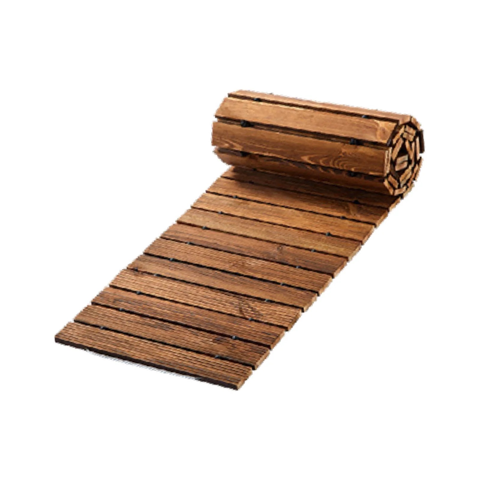 Miulika Wooden Garden Pathway Boardwalk Path Non Slip Weather Resistant Decorative Roll Out Straight Walkway for Beach Outside Garden Length 8.01Ft - Image 3