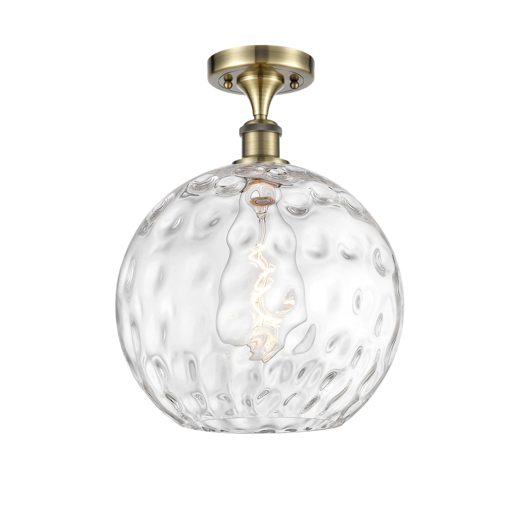 Innovations Lighting 516-1C-17-12 Athens Semi-Flush Athens 12" Wide Semi-Flush Globe - Image 6