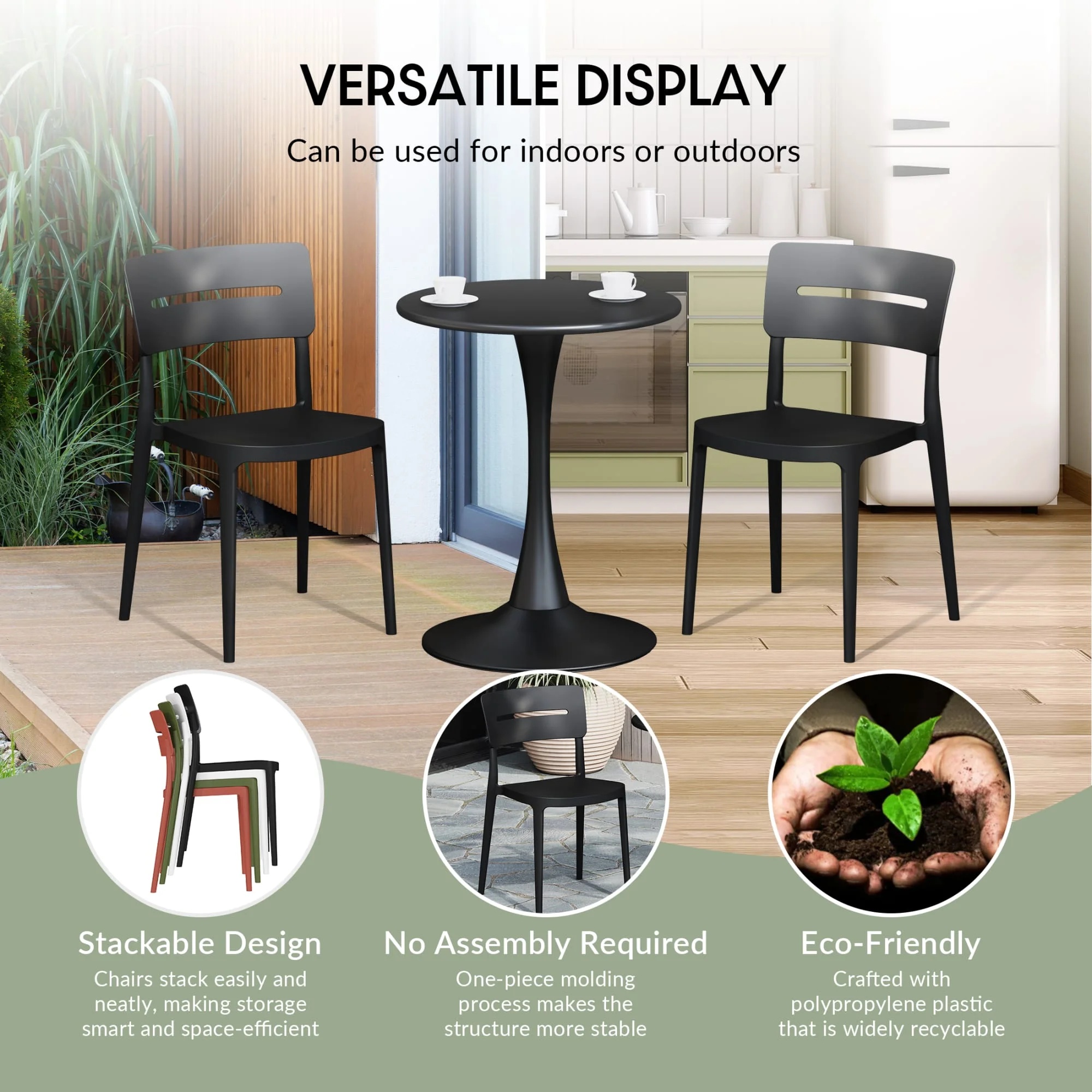 WestinTrends Playa 5-Piece Outdoor Metal Frame Dining Table Patio Set with Stackable Patio Dining Chairs, Olive Green - Image 19