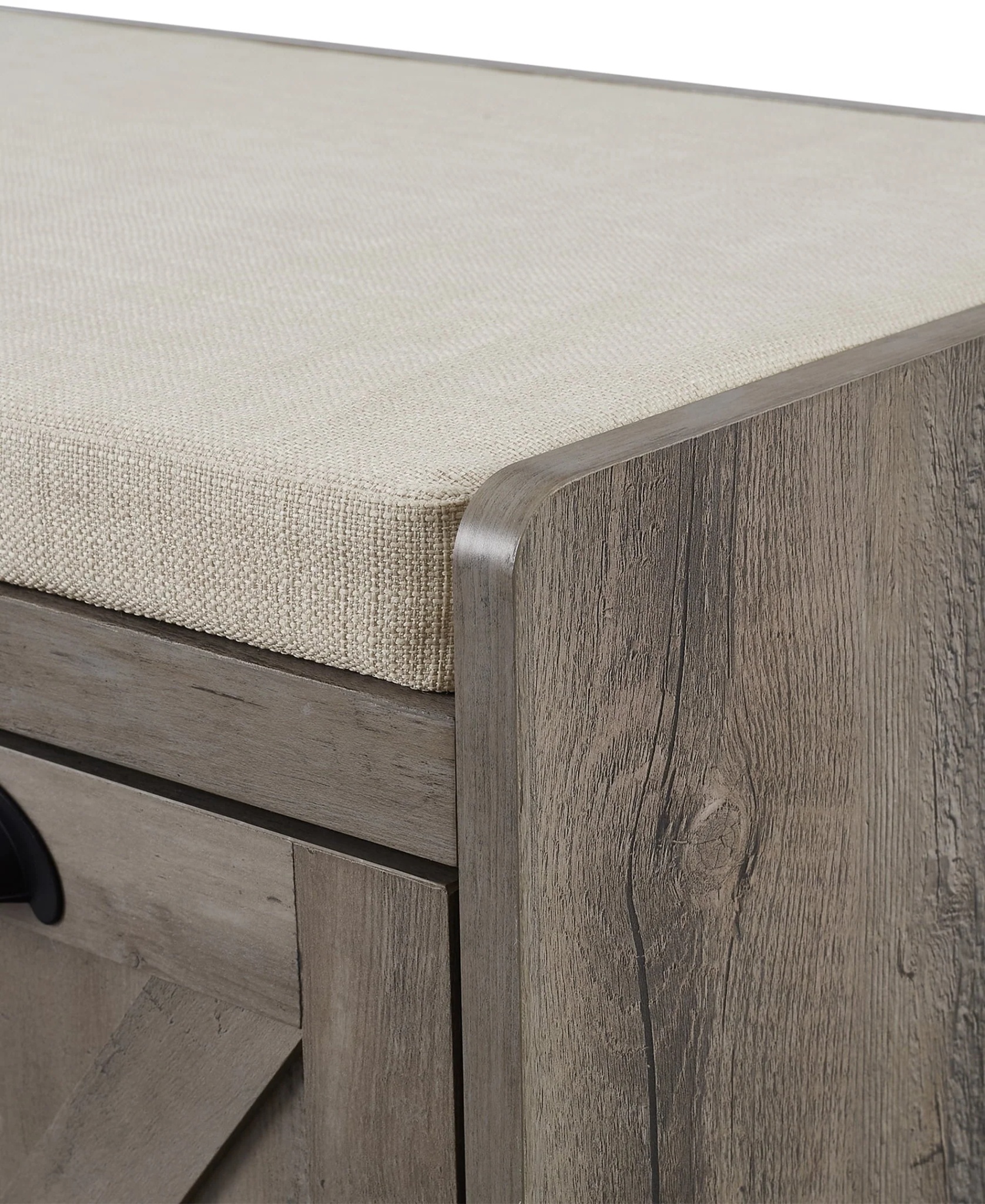 Manor Park Modern Farmhouse 3 Drawer Storage Bench, Grey Wash - Image 10