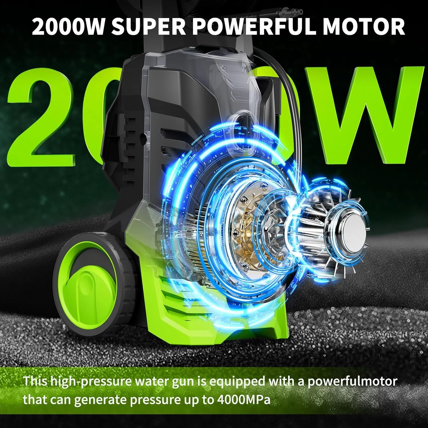 Fenbeli Electric Pressure Washer, 3800 PSI 2.6GPM Power Washer for Cars, Fences and Patios - Image 4