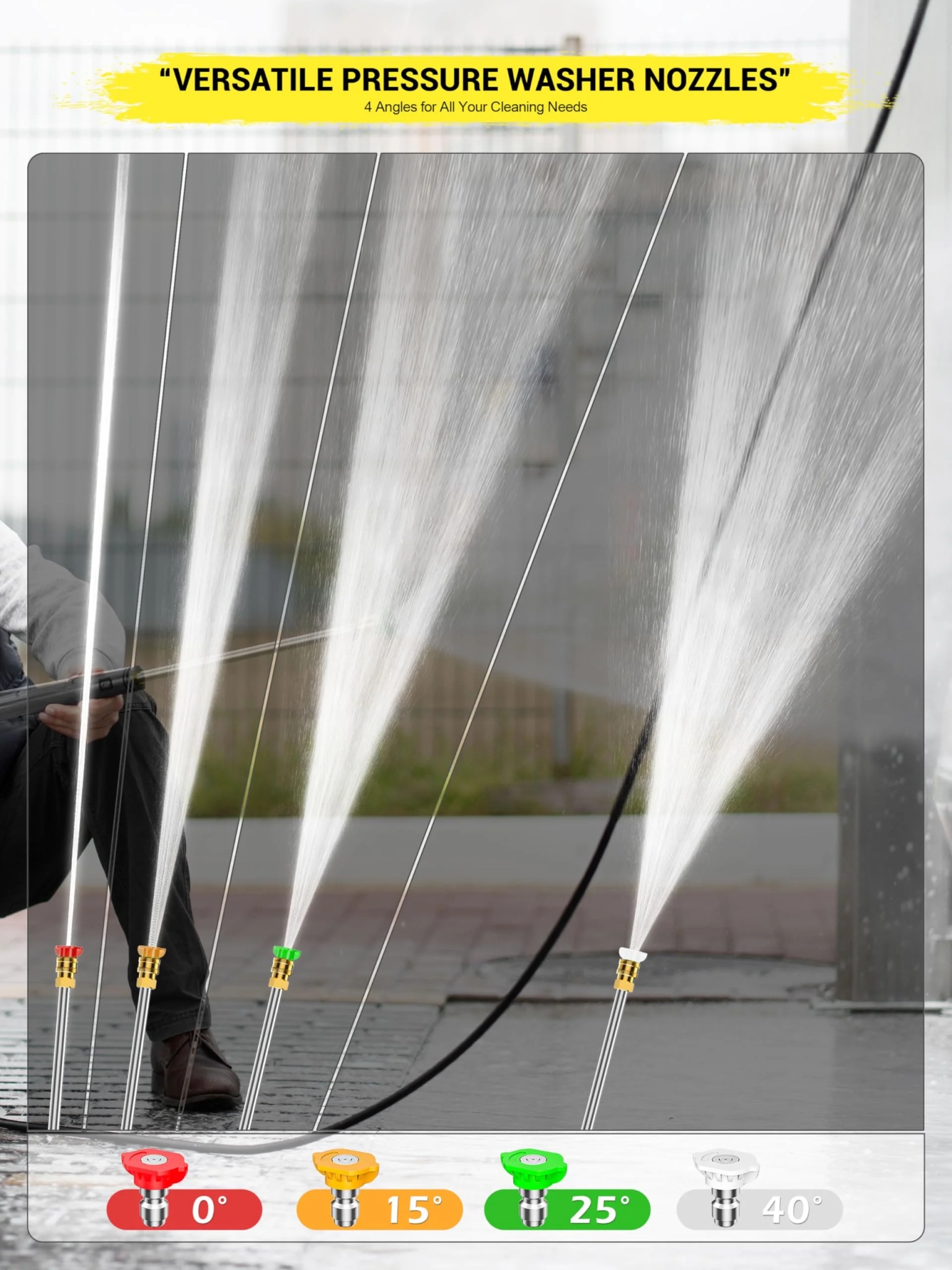 Electric Pressure Washer 5000PSI-Max 3.2GPM Electric Power Washer with Touch Screen 3 Levels of Adjustment Effortlessly Car Water Washer for Home Patio - Image 13