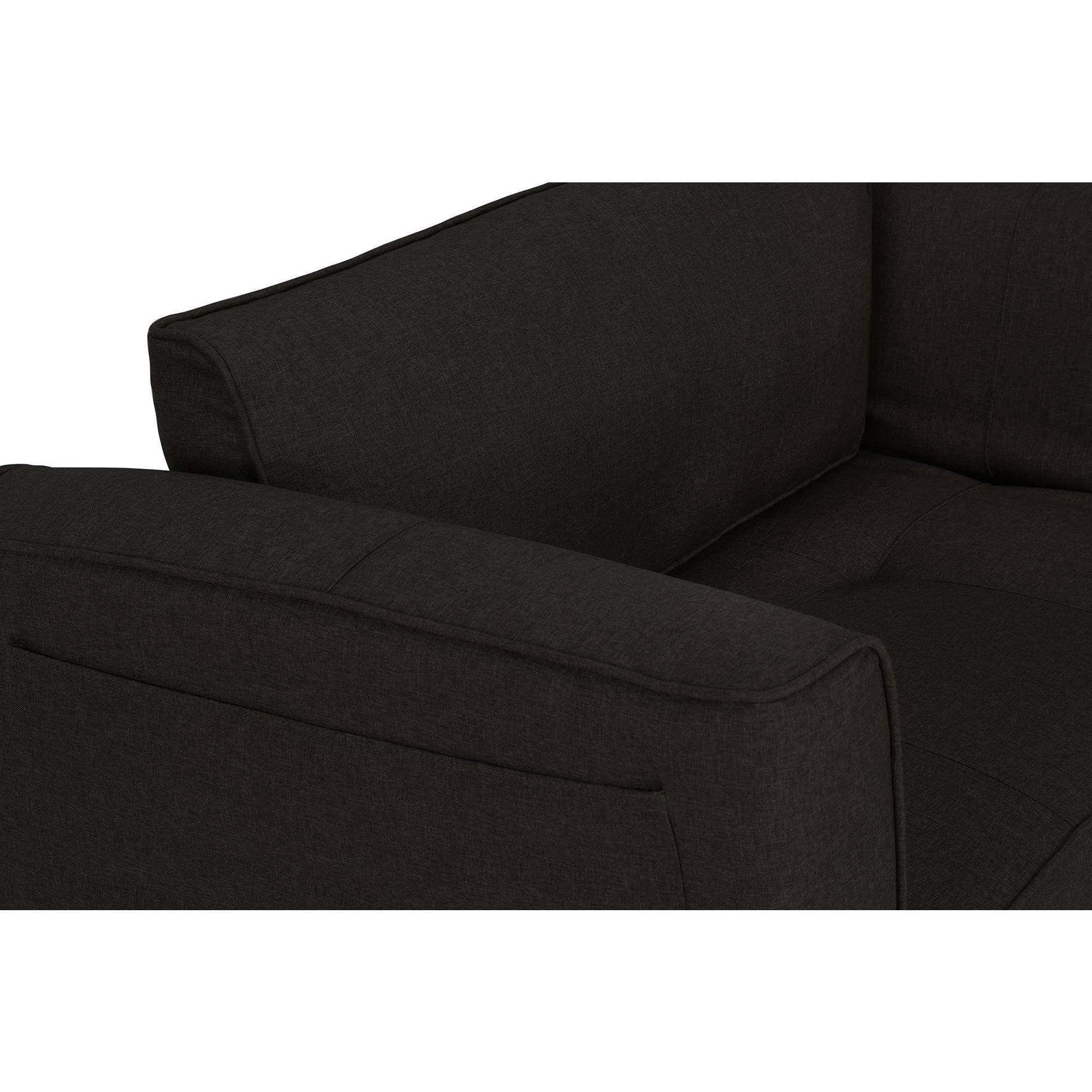 DHP Euro Futon with Magazine Storage, Black - Image 17