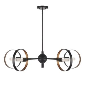7120-05-42-Forte Lighting-Monocle - 5 Light Chandelier In Transitional Style-8 Inches Tall and 35 Inches Wide
