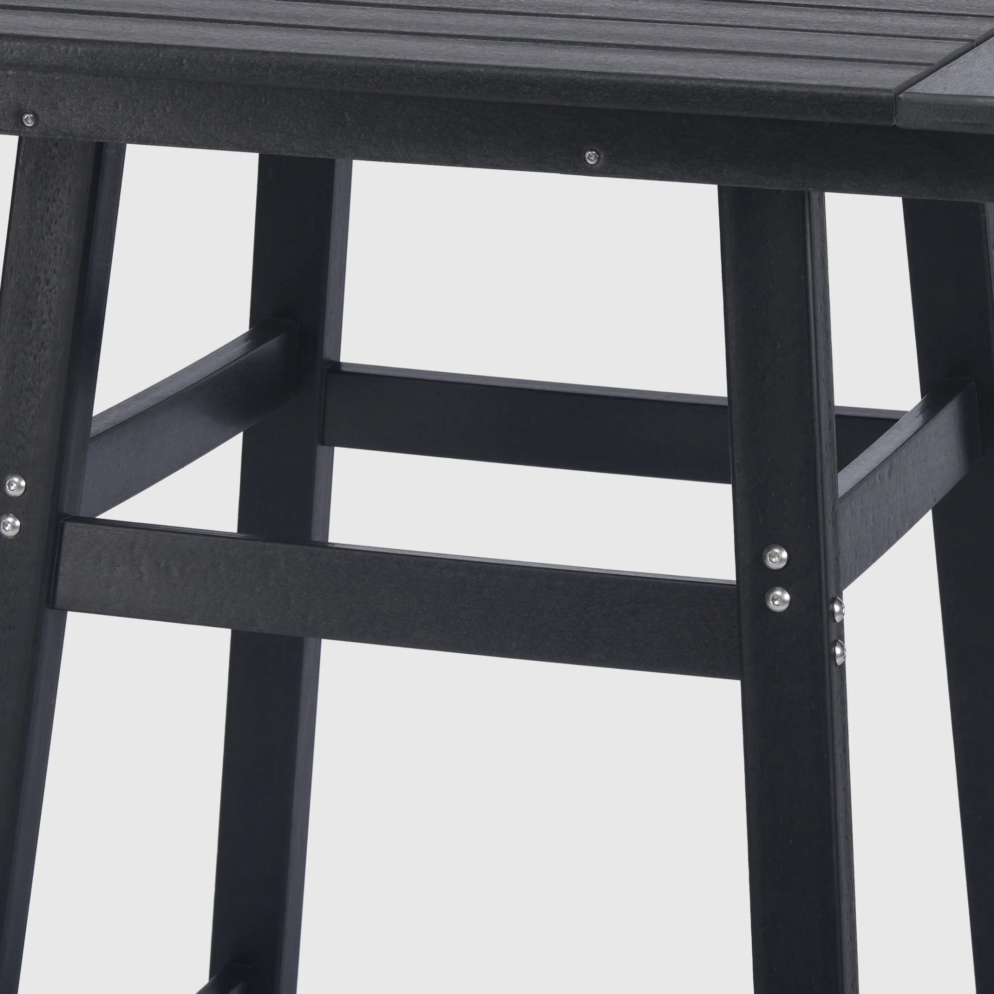 WestinTrends Outdoor 37" Counter Height HDPE Patio Square Bar Table, Dark Brown - Image 50