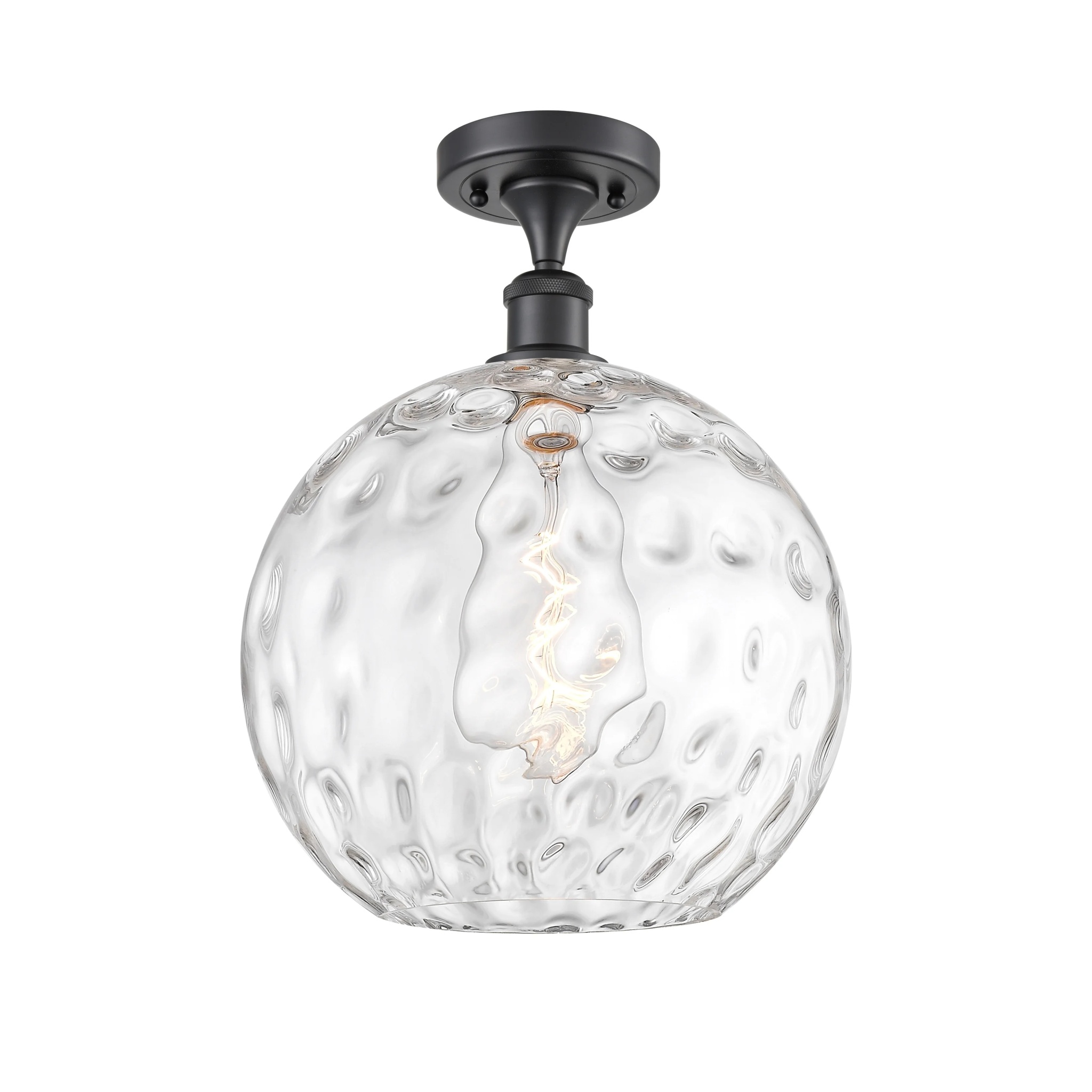 Innovations Lighting 516-1C-17-12 Athens Semi-Flush Athens 12" Wide Semi-Flush Globe - Image 3