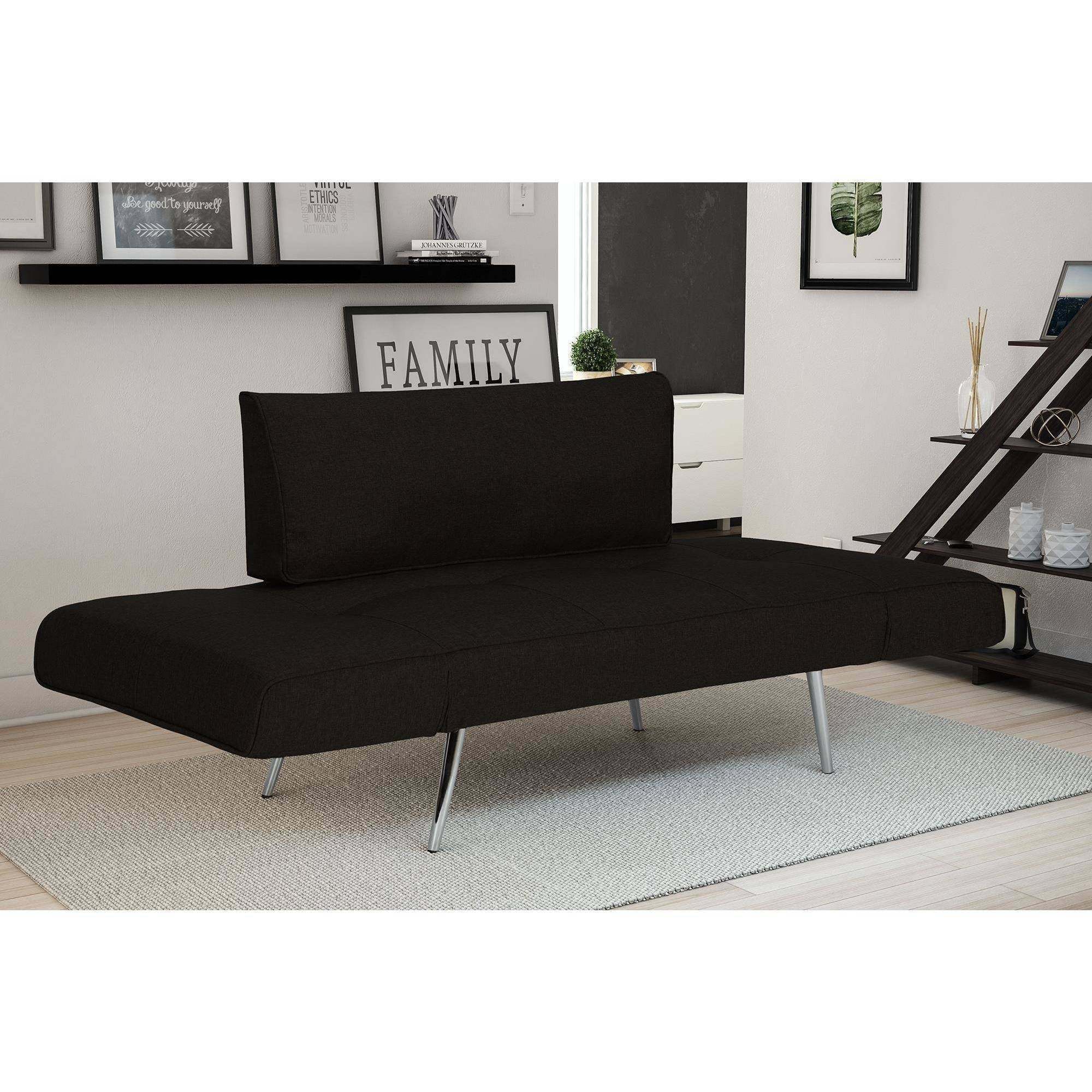DHP Euro Futon with Magazine Storage, Black - Image 3