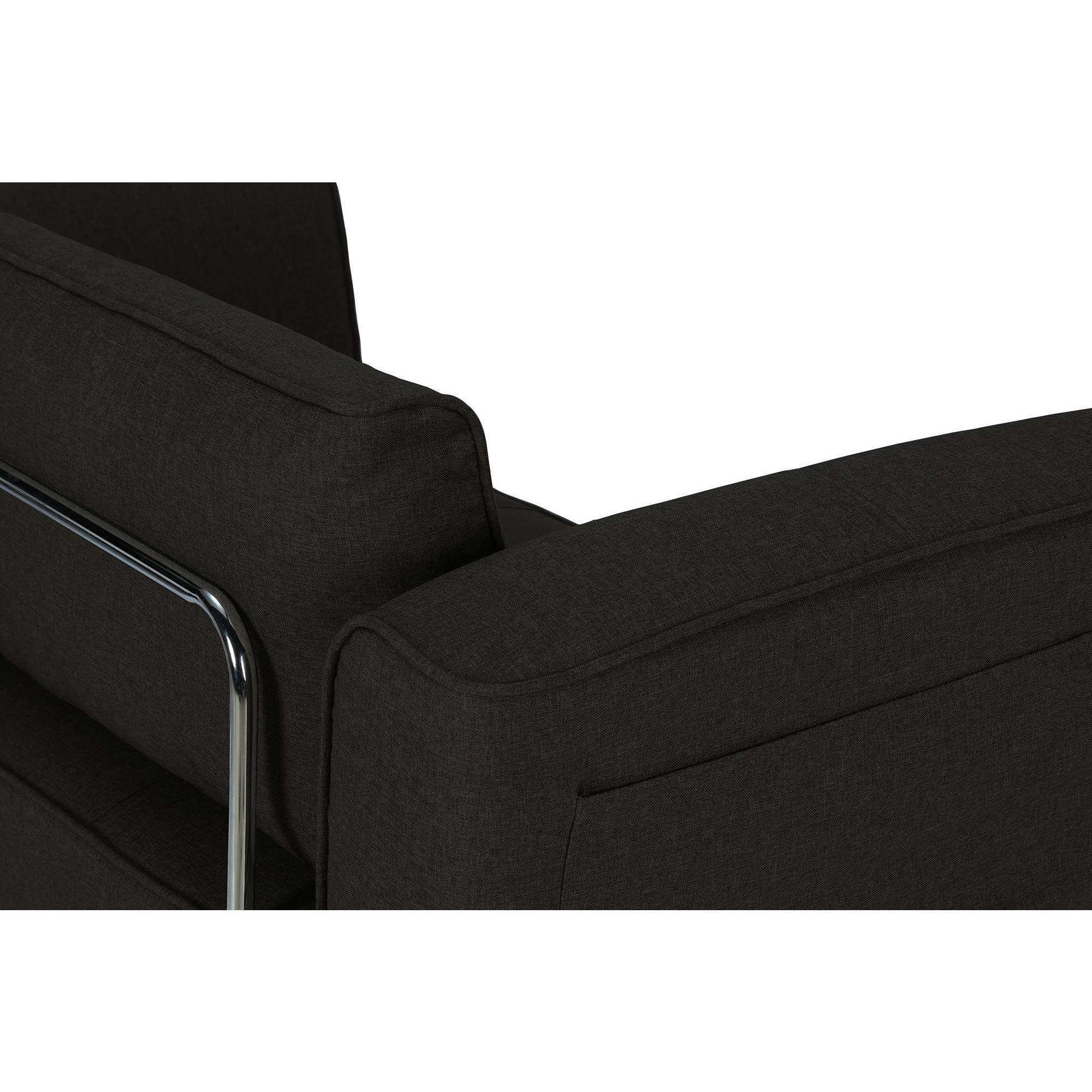 DHP Euro Futon with Magazine Storage, Black - Image 15