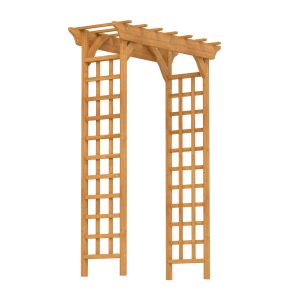 Sturdy Wooden Wedding Arch with Plant Climbing Trellis & Christmas Decor Pergola for Garden Backyard Events -?Durable Outdoor Arbor