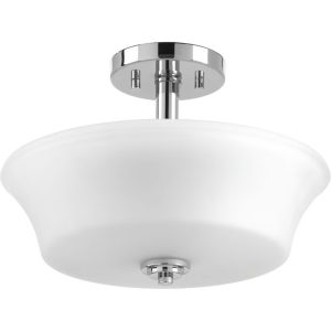 P3644-15-Progress Lighting-Cascadia - Close-to-Ceiling Light - 2 Light in Coastal style - 14 Inches wide by 10 Inches high-Polished Chrome Finish