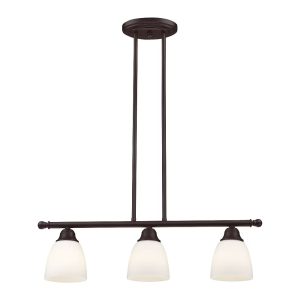 Livex Lighting Somerville 3-Light Metal Linear Chandelier in Bronze