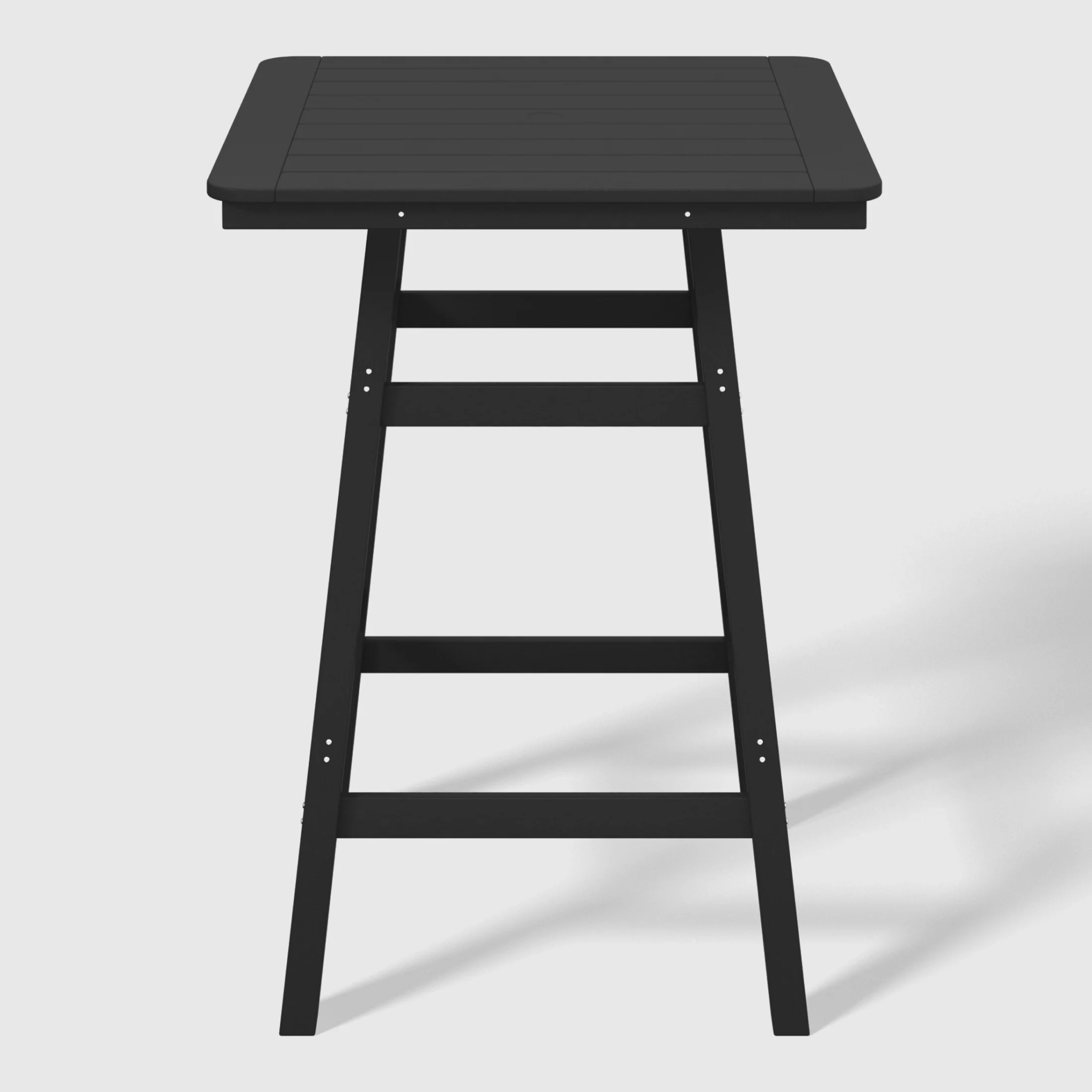 WestinTrends Outdoor 37" Counter Height HDPE Patio Square Bar Table, Dark Brown - Image 47