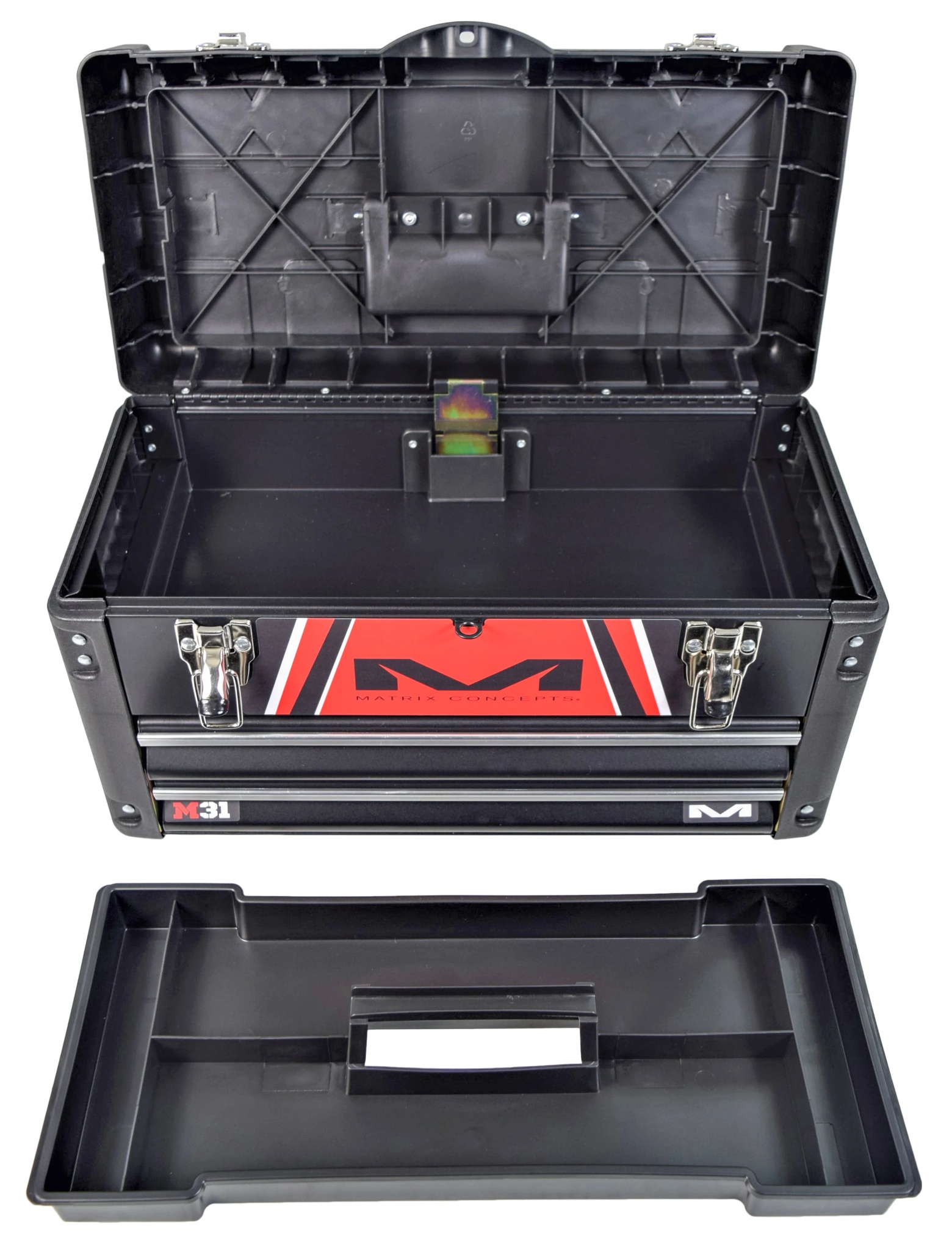 Matrix Concepts M31 Worx 2 Drawer Portable Tool Box (Black/Red) M31-402 - Image 7