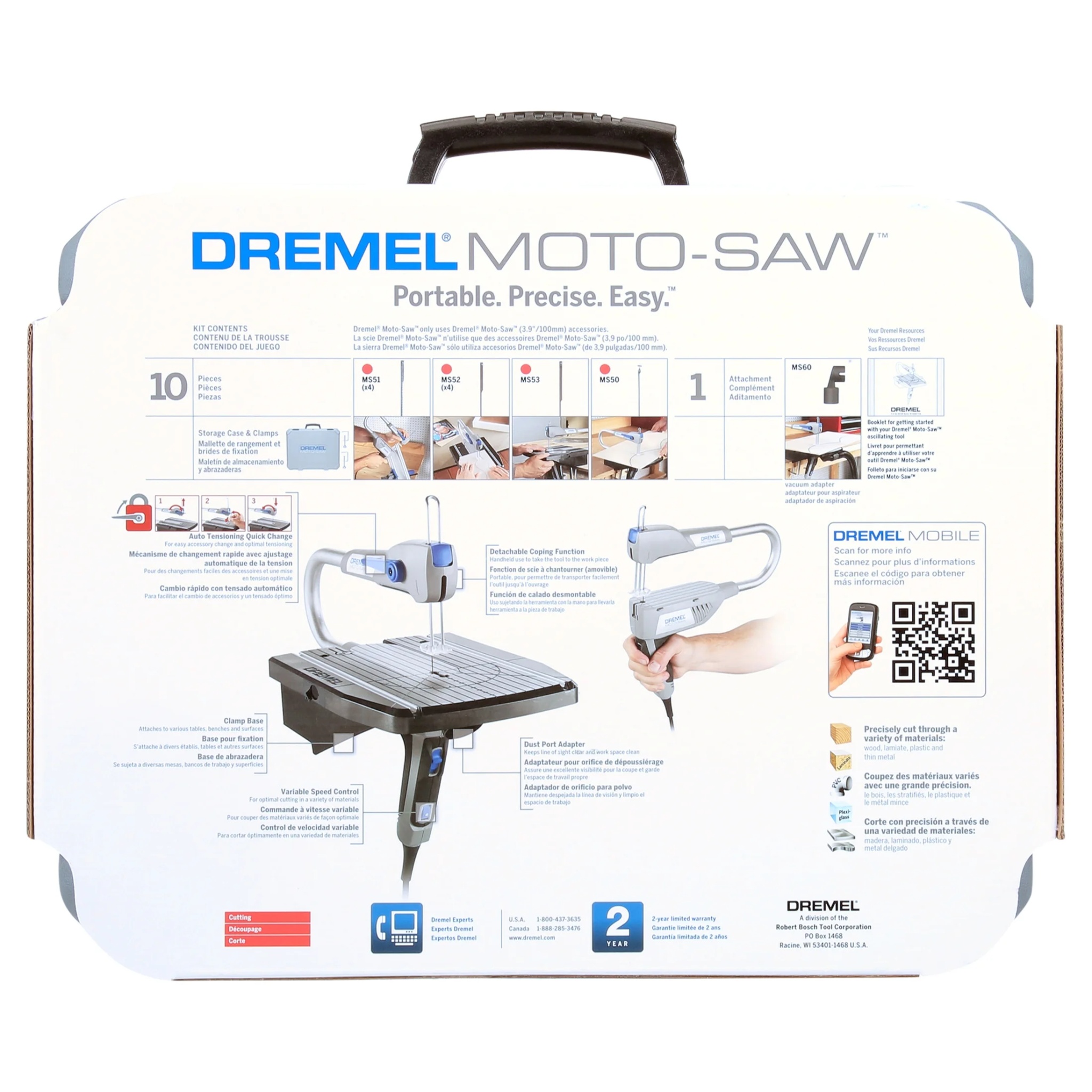 Dremel MS20-01 Moto-Saw 0.6 Amp Corded Scroll Saw for Plastic, Laminates, and Metal - Image 10