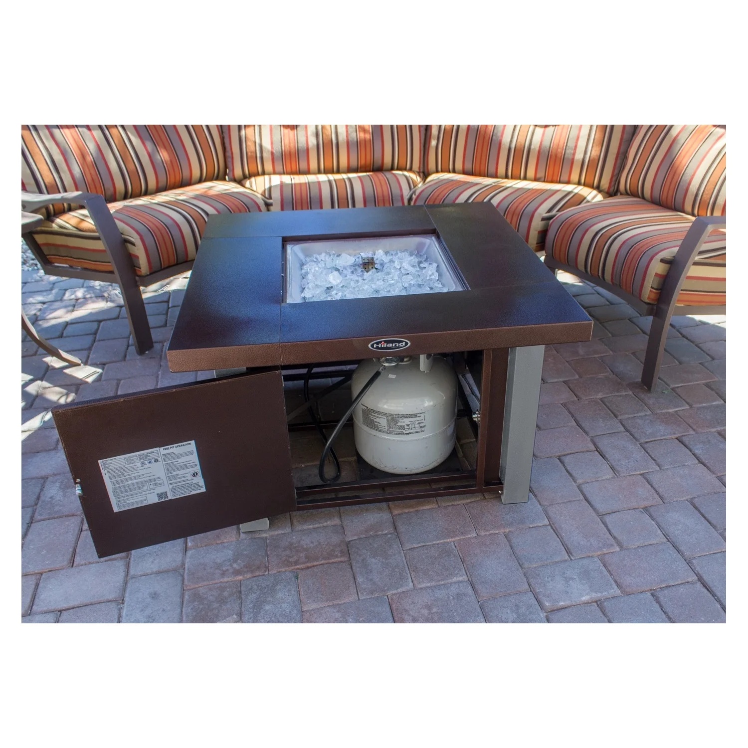 AZ Patio Heaters Outdoor Fire Pit in Hammered Bronze and Stainless Steel - Image 3