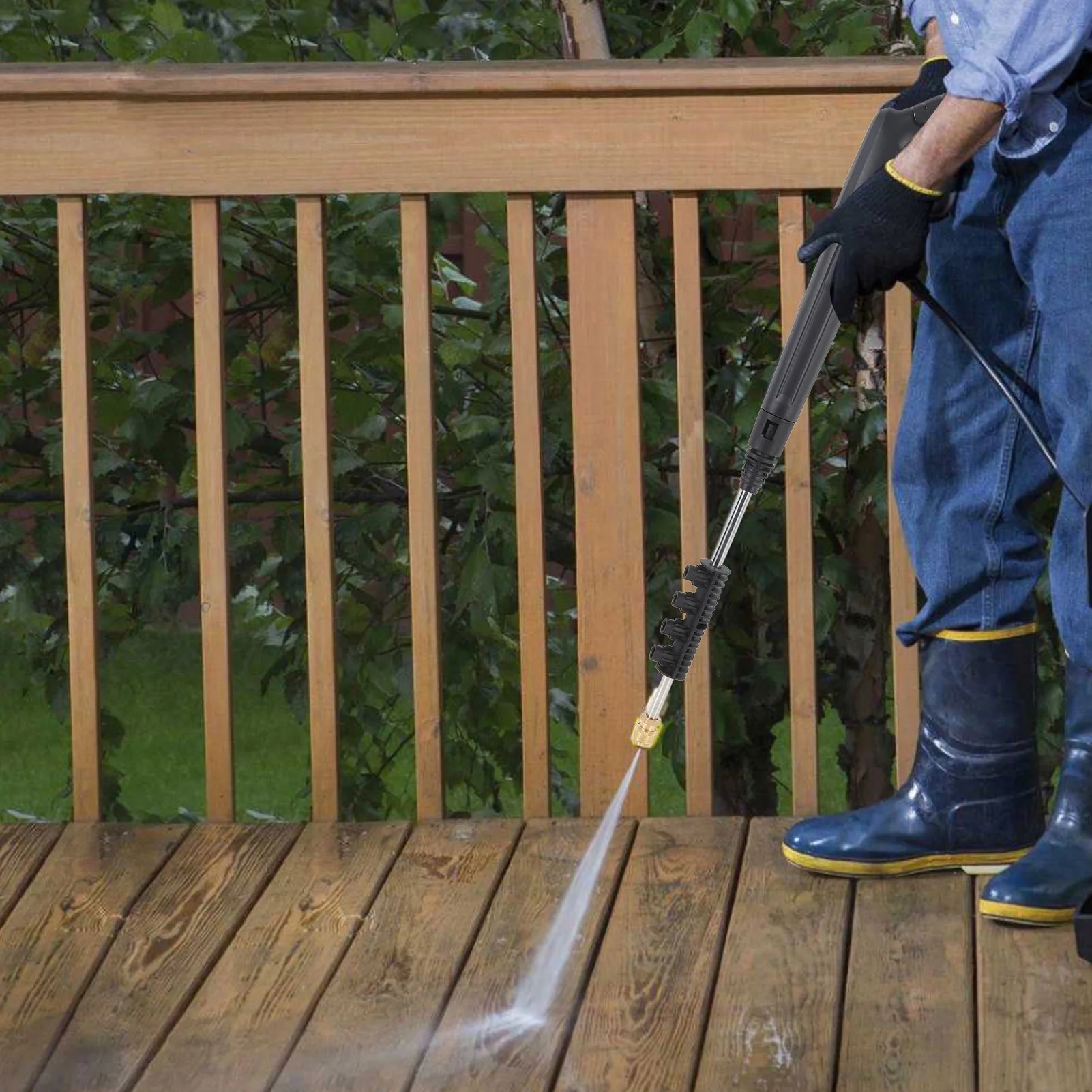 Electric Pressure Washer, 4000PSI Max. 2.8 GPM Power Washer w/ 32 ft Hose and 32 ft Power Cord, 4 Quick Connect Nozzles, 4 Wheels, Foam Cannon, Suitable For Clean Cars, Patios, Driveways - Image 11
