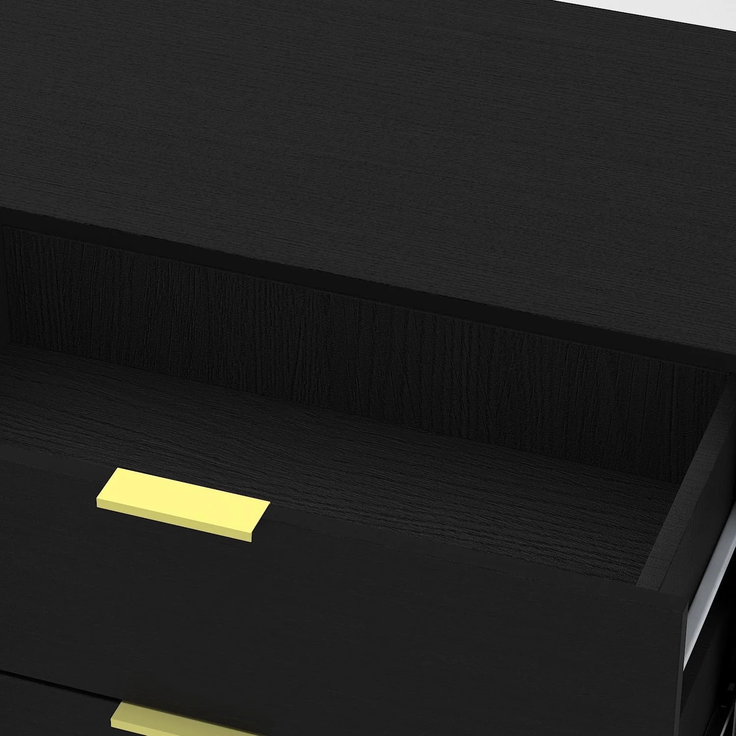 Modern Sideboard Buffet Storage Cabinet with 3 Drawers and Door for Living Room Black - Image 5