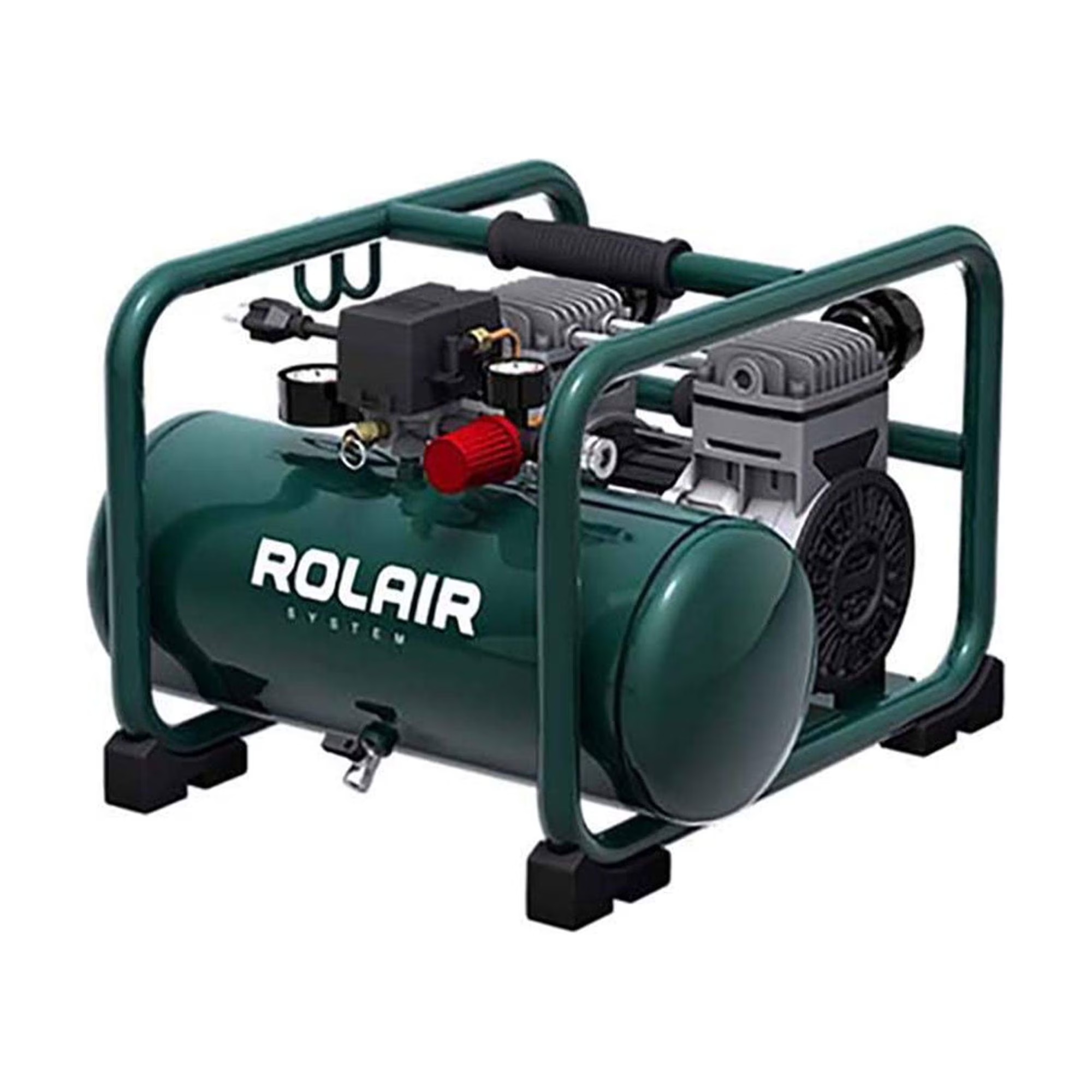 Rolair 2 Horsepower 115 Volt Hand Carry Portable Quiet Operation Air Compressor