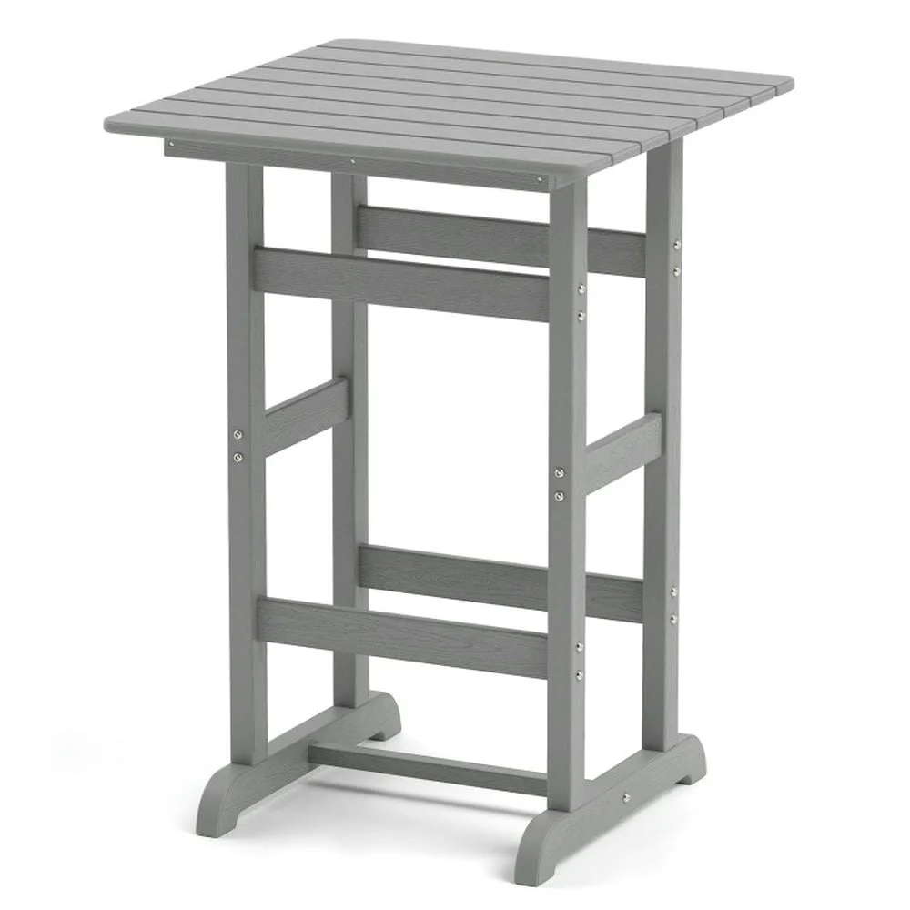 GVN Outdoor Eating Tables,Patio Table,30 Inch Square Bar Table Dining Table with Slatted Tabletop for Poolside-Navy - Image 17