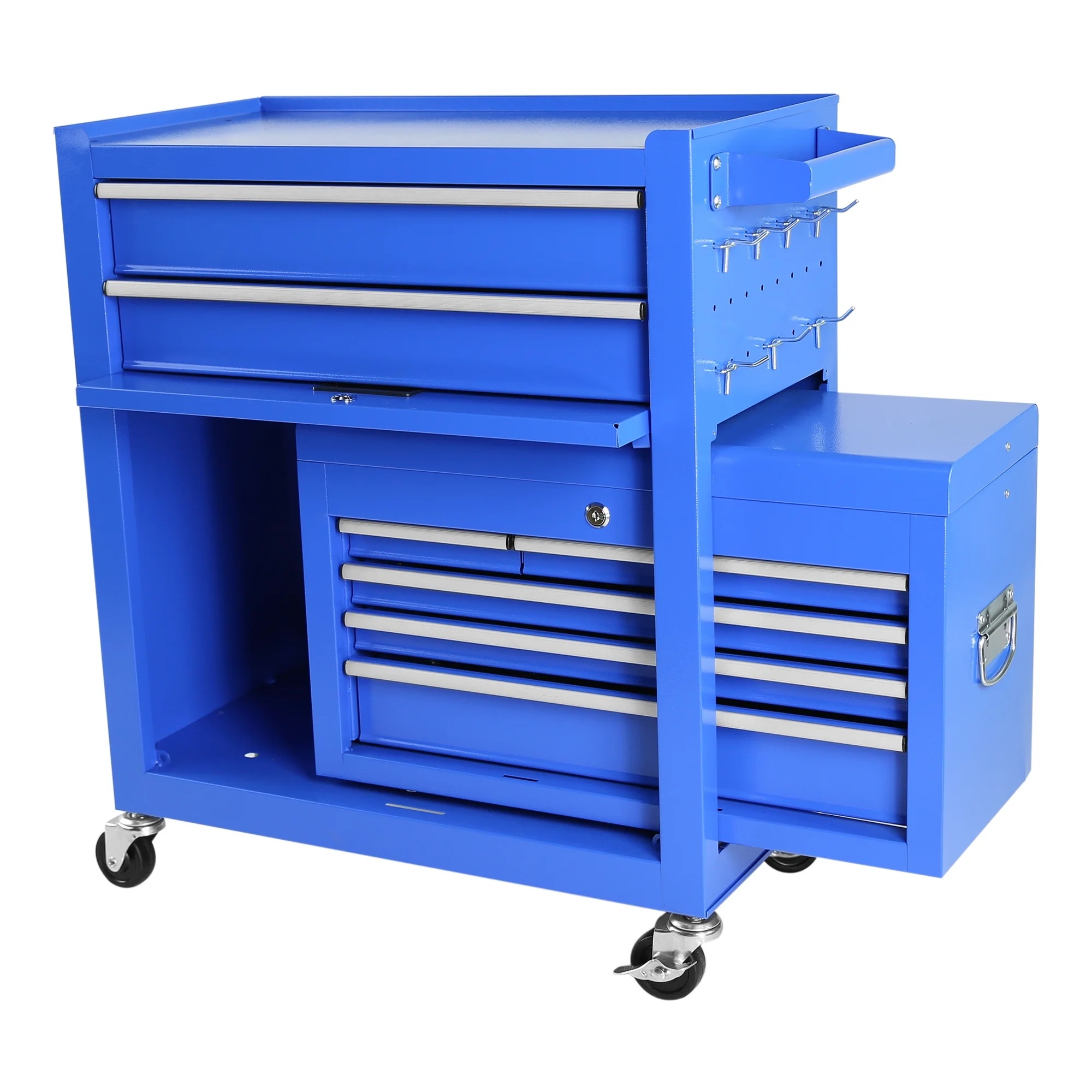 Aukfa Tool Box, 2 in 1 Steel Rolling Tool Chest & Cabinet on Wheels for Garage, 8-Drawers, Black - Image 31