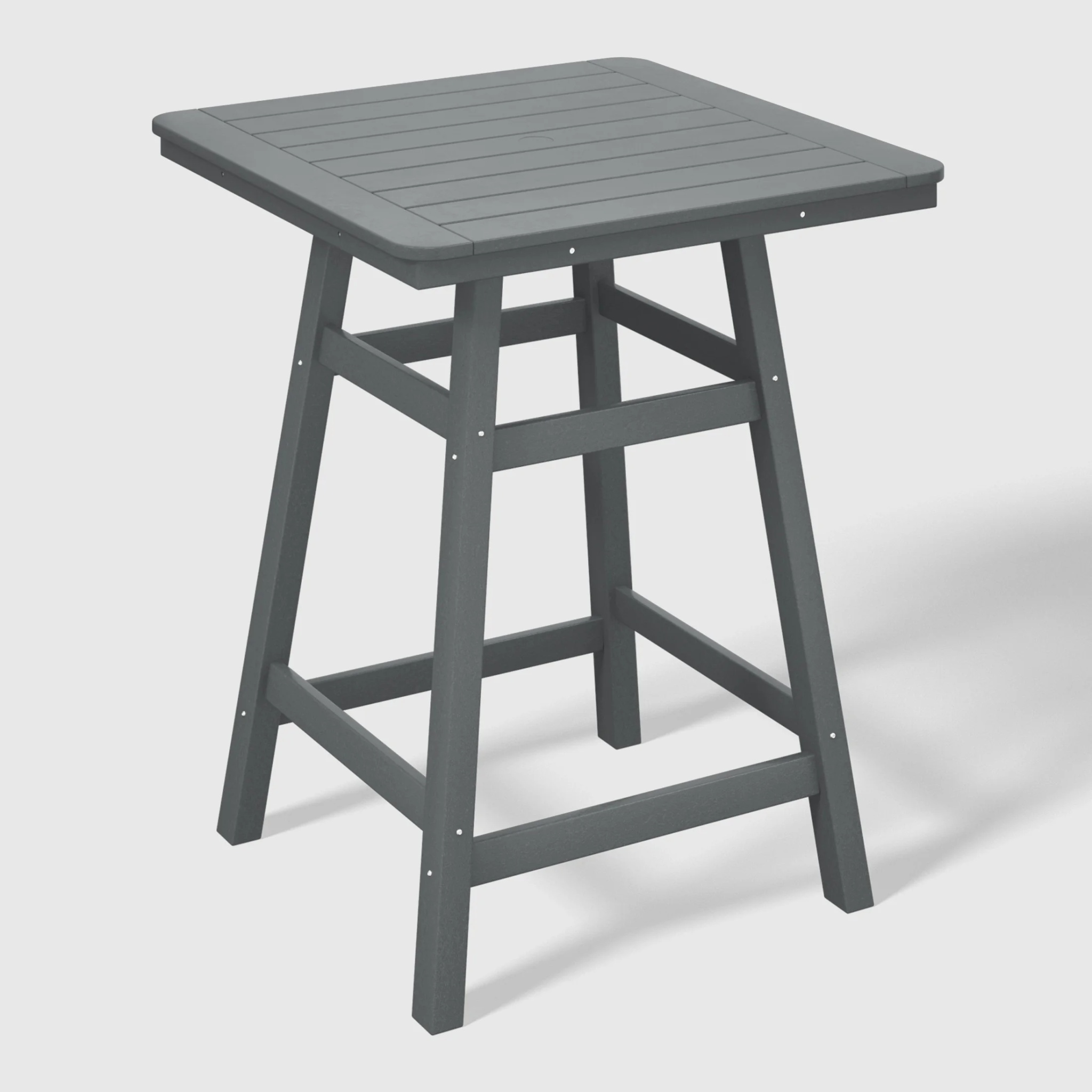 WestinTrends Outdoor 37" Counter Height HDPE Patio Square Bar Table, Dark Brown - Image 68