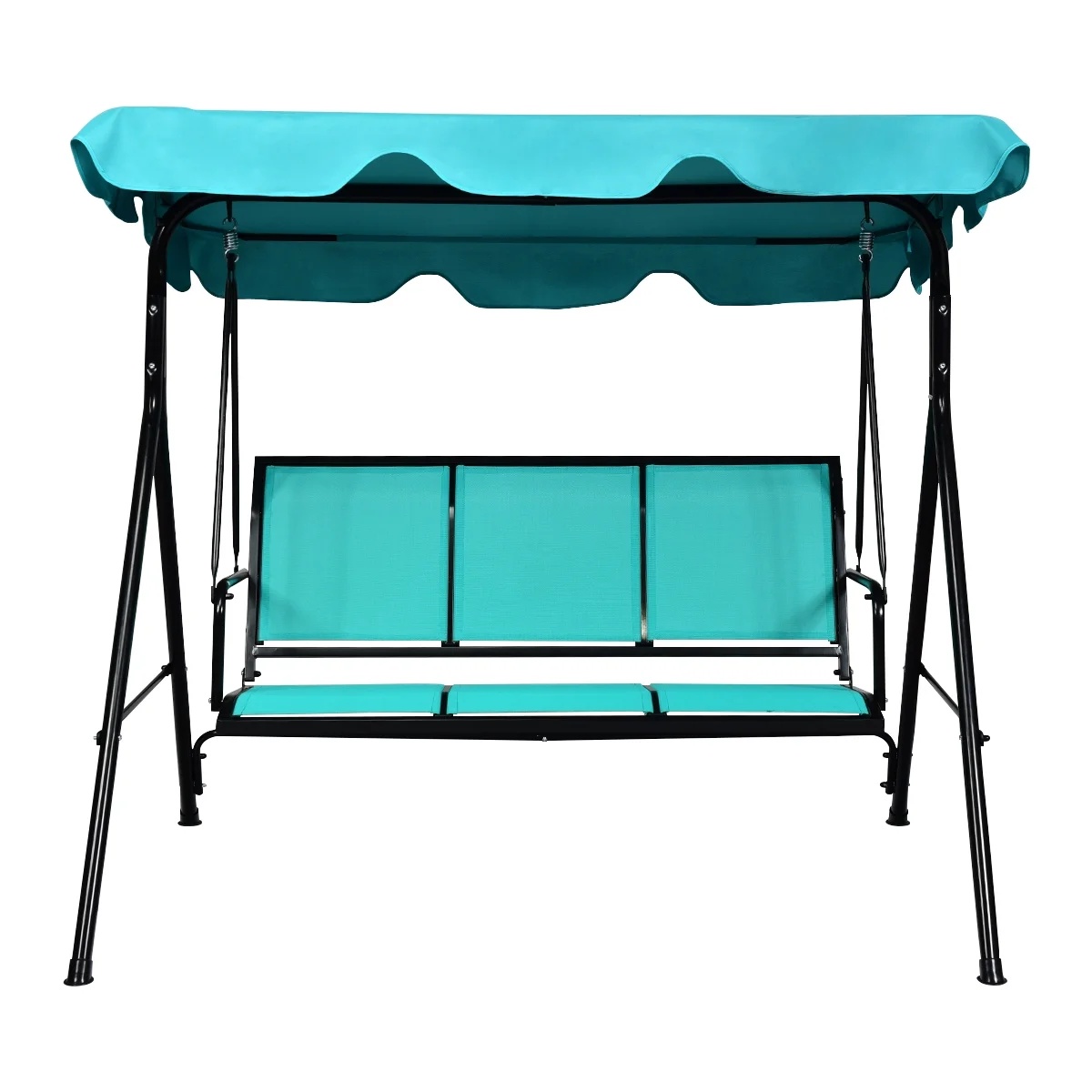 Costway 3 Person Patio Swing Canopy Yard Furniture - Image 10