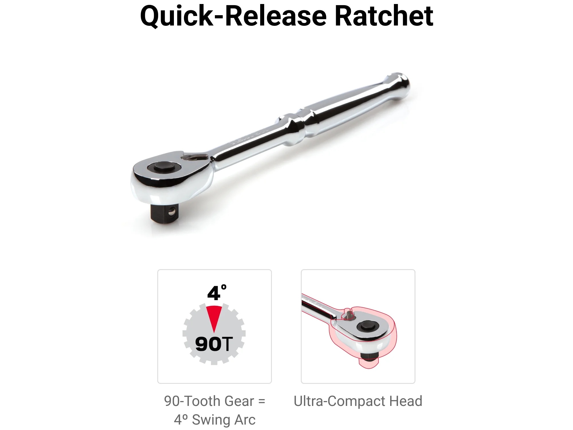 TEKTON 3/8 Inch Drive 12-Point Socket and Ratchet Set with Rails, 44-Piece (6-24 mm) | SKT13202 - Image 4