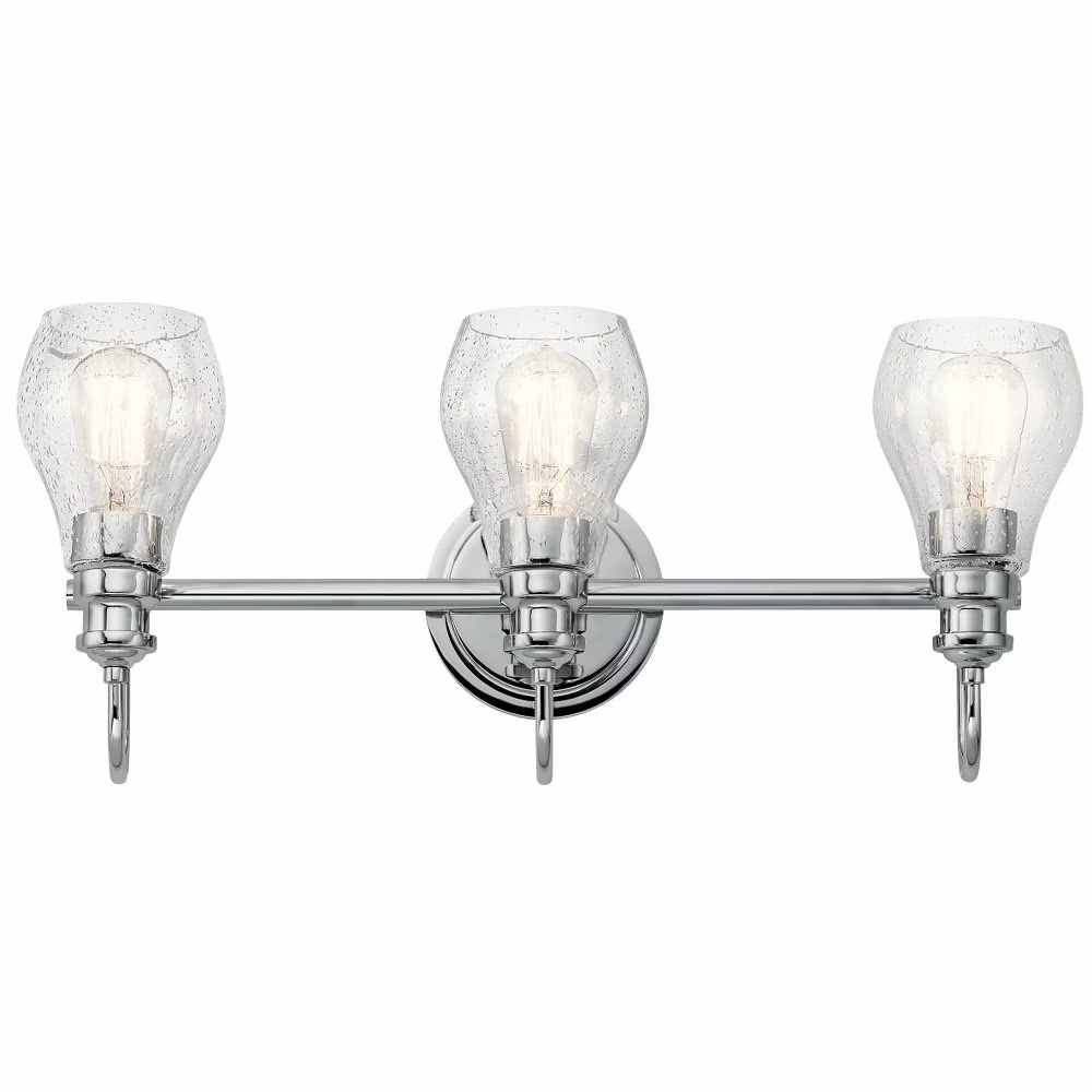 45392NI-Kichler Lighting-Greeier - 3 Light Bath Vanity Approved for Damp Locations - with Transitional inspirations - 10.25 inches tall by 23.75 - Image 3