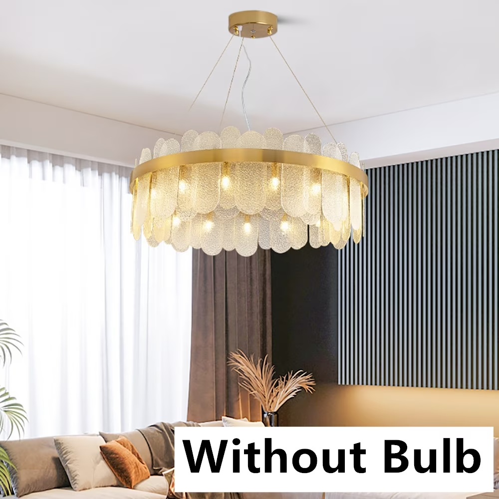 FETCOI Luxury LED Crystal Glass Pendant Lamp Luxury Chandelier Lighting Fixture Ceiling Light (9-Light) - Image 3