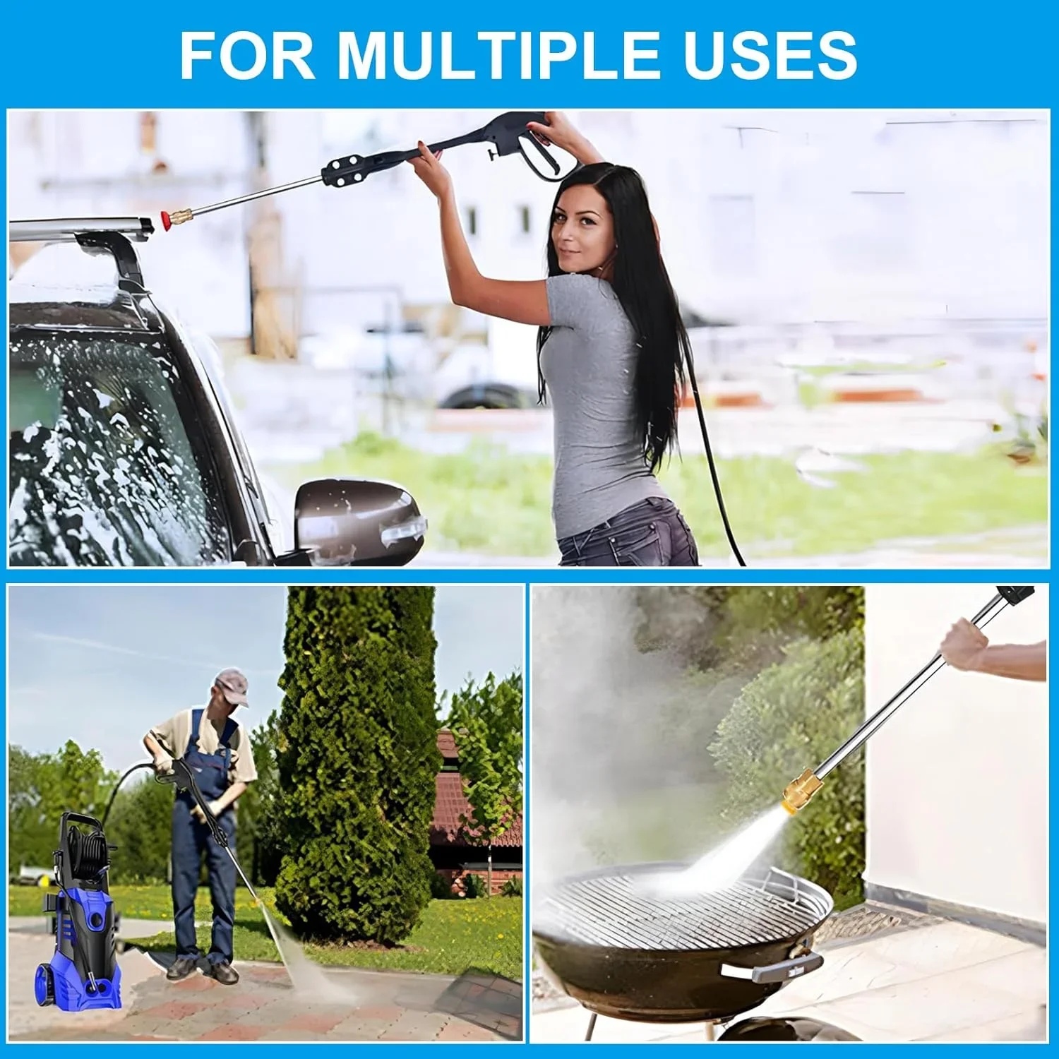 Fenbeli Electric Pressure Washer, 3800 PSI 2.6GPM Power Washer for Cars, Fences and Patios - Image 36