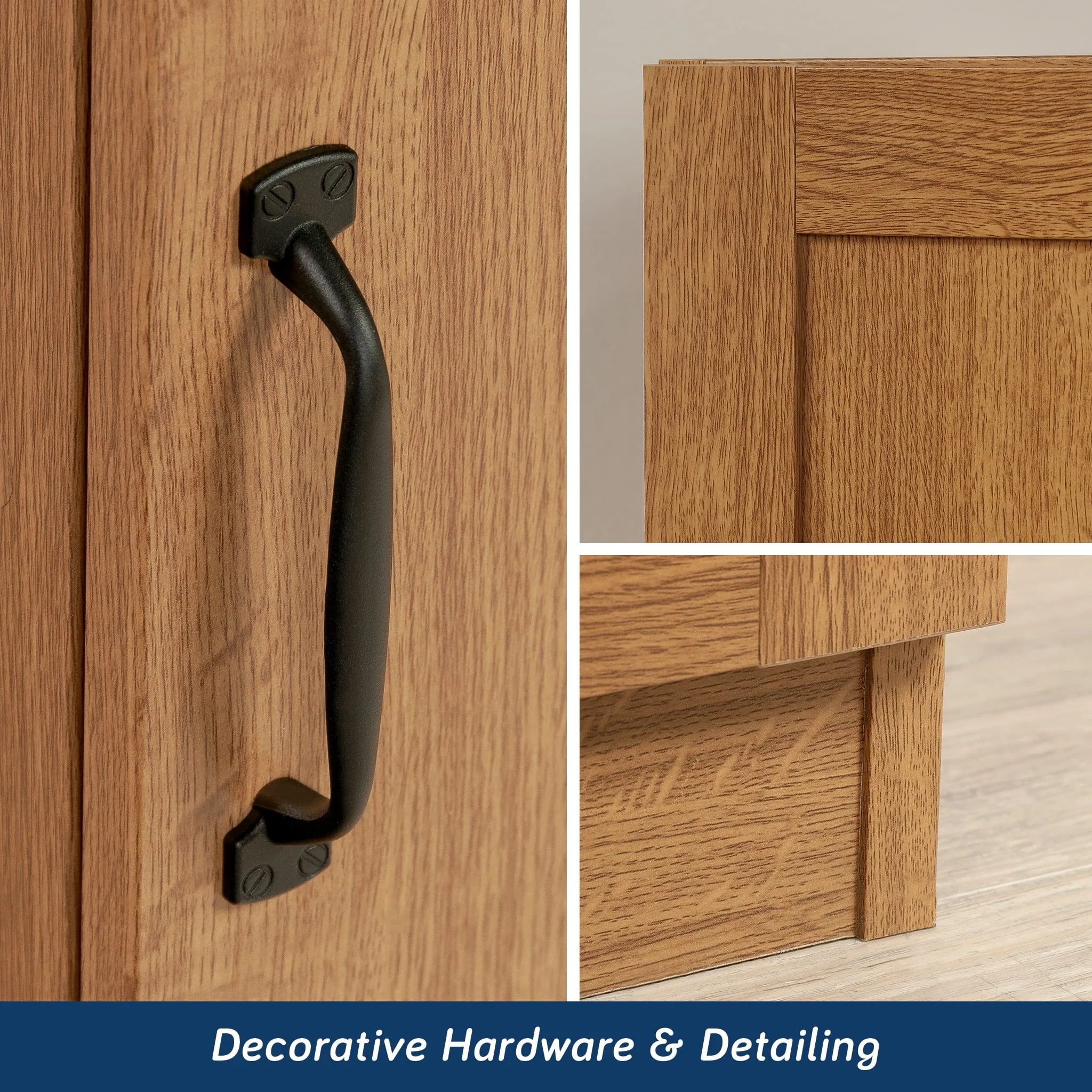 Sauder Storage Cabinet, Highland Oak Finish - Image 6