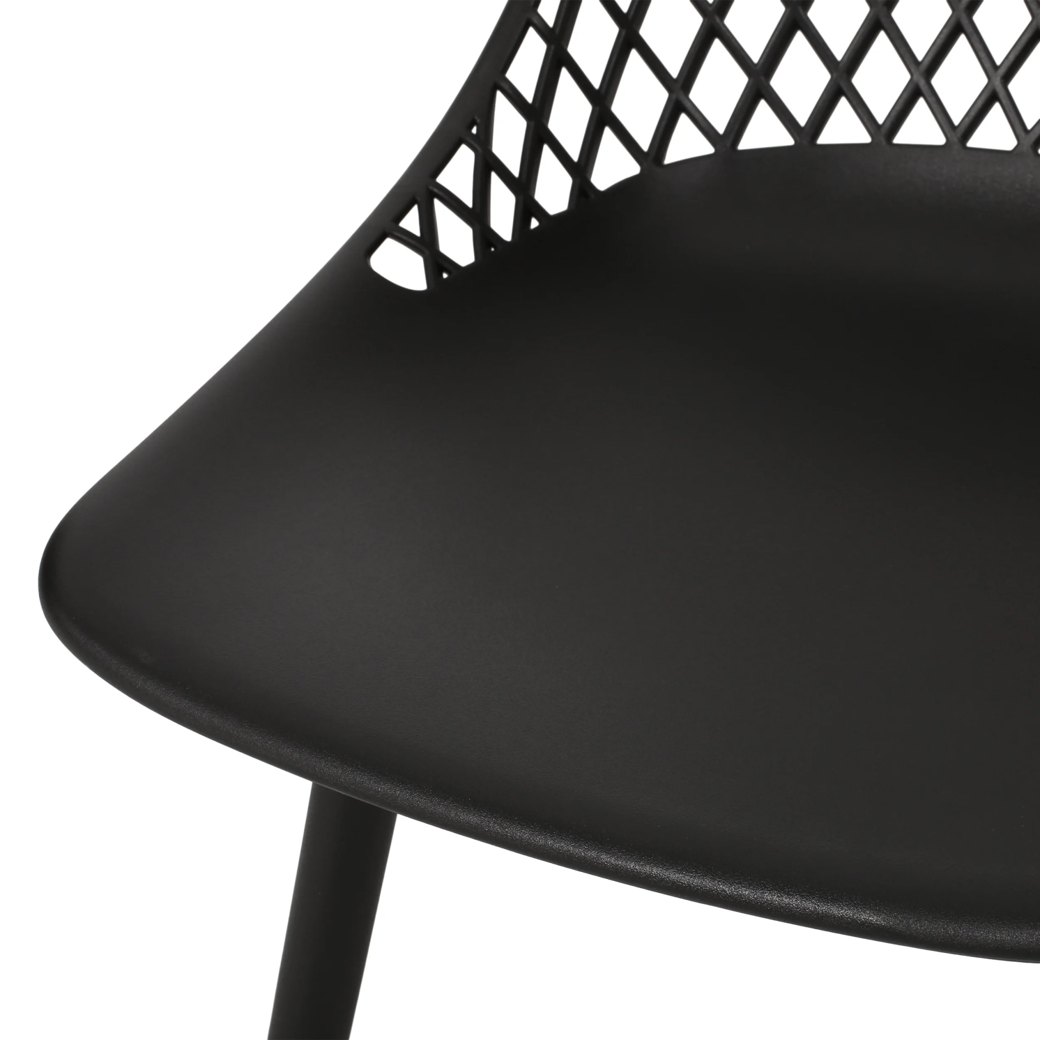 Noble House Lily Plastic Patio Dining Side Chair in White (Set of 4) - Image 25