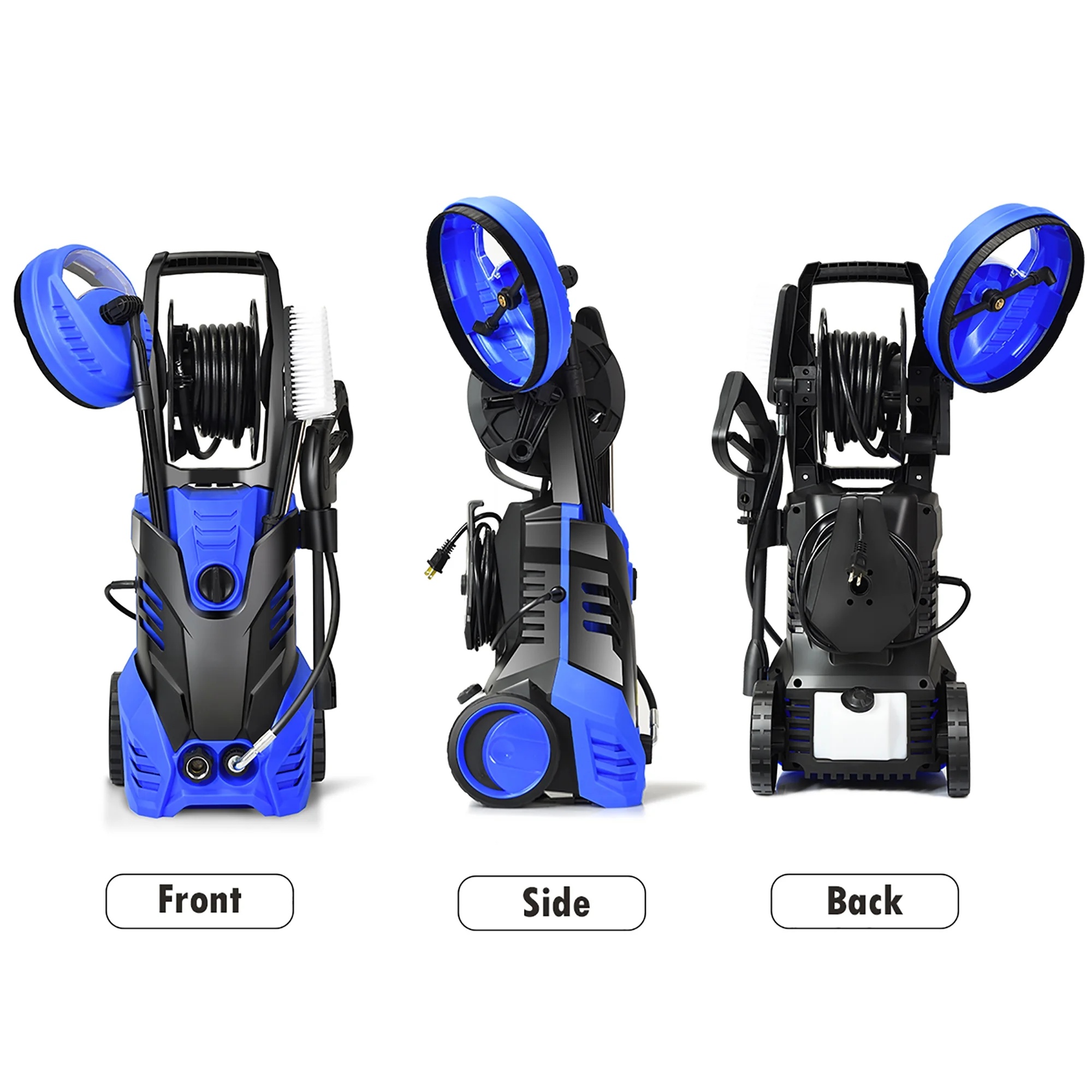 Costway 3000PSI Electric High Pressure Washer Machine 2 GPM 2000W w/ Deck Patio Cleaner Blue - Image 13