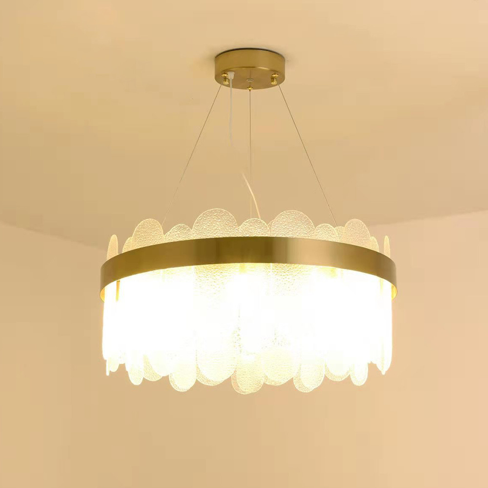 FETCOI Luxury LED Crystal Glass Pendant Lamp Luxury Chandelier Lighting Fixture Ceiling Light (9-Light) - Image 7