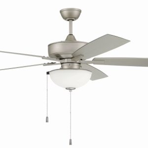 OS211PN5-Craftmade Lighting-Outdoor Super Pro - 5 Blade Ceiling Fan with Light Kit In Classic Style-60 Inche Wide-Painted Nickel Finish