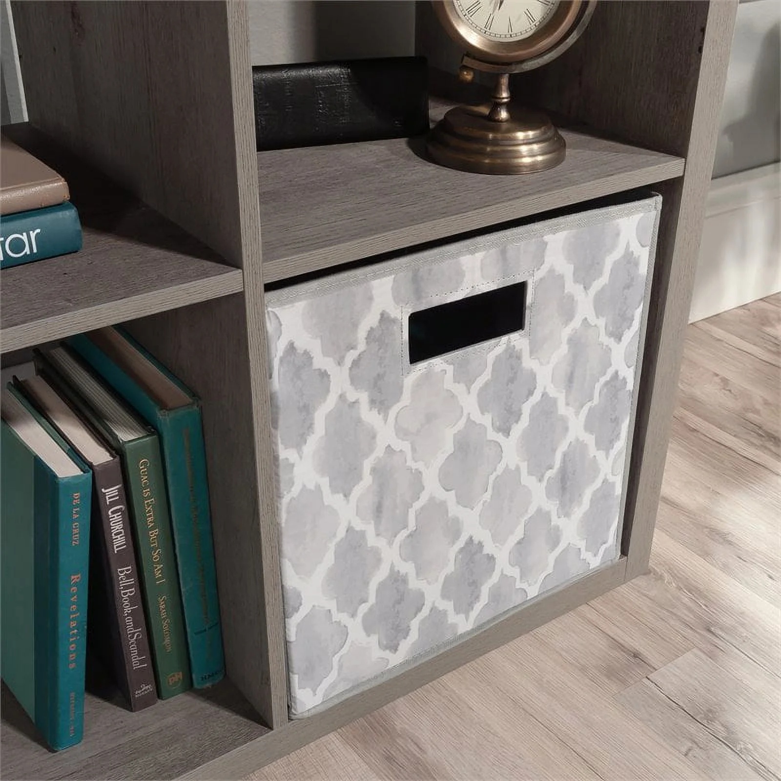 Sauder 6-Cube Organizer Storage Bookcase Mystic Oak, Mystic Oak Finish - Image 5