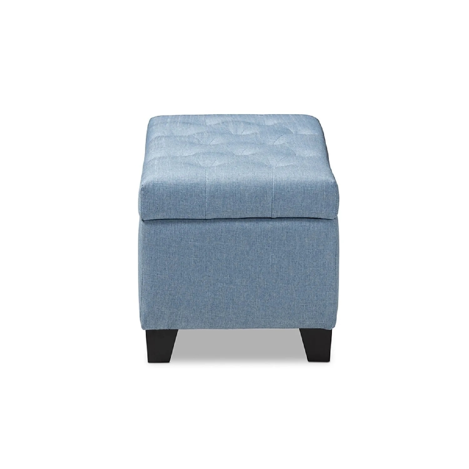 Baxton Studio Michaela Modern and Contemporary Light Blue Fabric Upholstered Storage Ottoman - Image 9