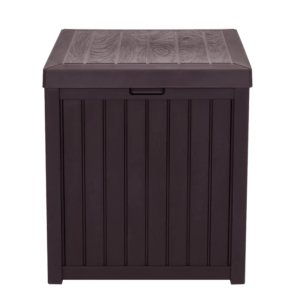 Patio Storage Box Waterproof, enyopro Outdoor PP Storage Patio Furniture Container, 51 Gallon Garden Storage Box with Seat for Backyard Pool Deck, 22" x 22" x 24.5", Brown, JA3239 - Image 5