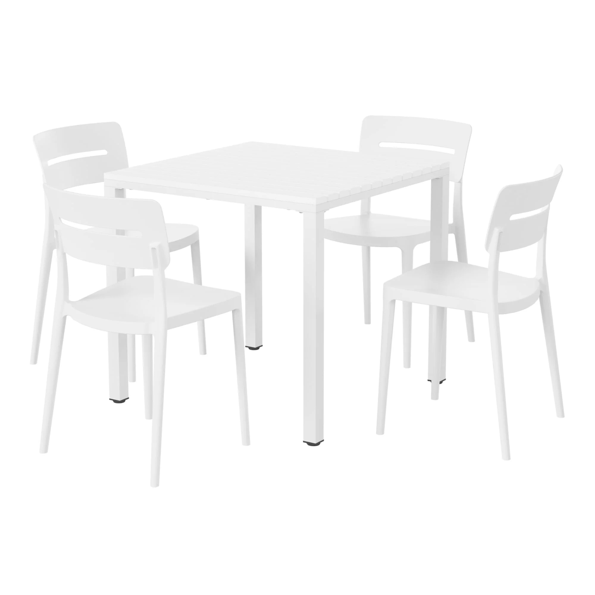 WestinTrends Playa 5-Piece Outdoor Metal Frame Dining Table Patio Set with Stackable Patio Dining Chairs, Olive Green - Image 44