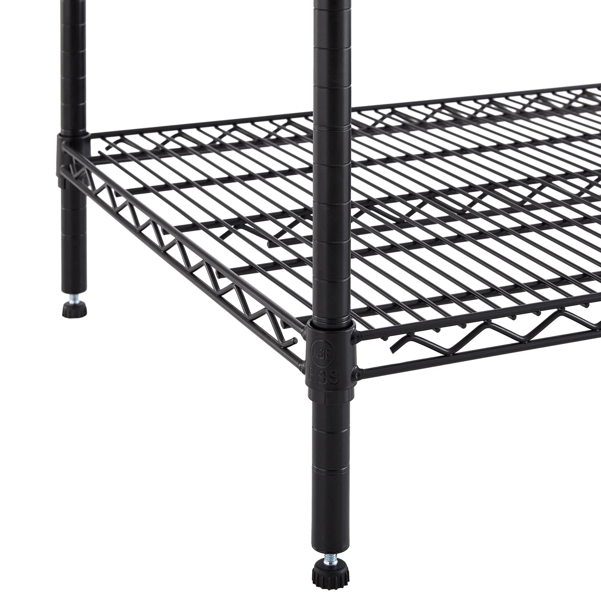 Hyper Tough Steel 4-Tier Storage Shelf Unit 72"H x 72"W x 24"D, 4000lb Total Capacity, Black - Image 4