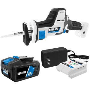 HART 20-Volt Brushless One-Handed Reciprocating Saw with 4Ah Battery and Charger Starter Kit Bundle