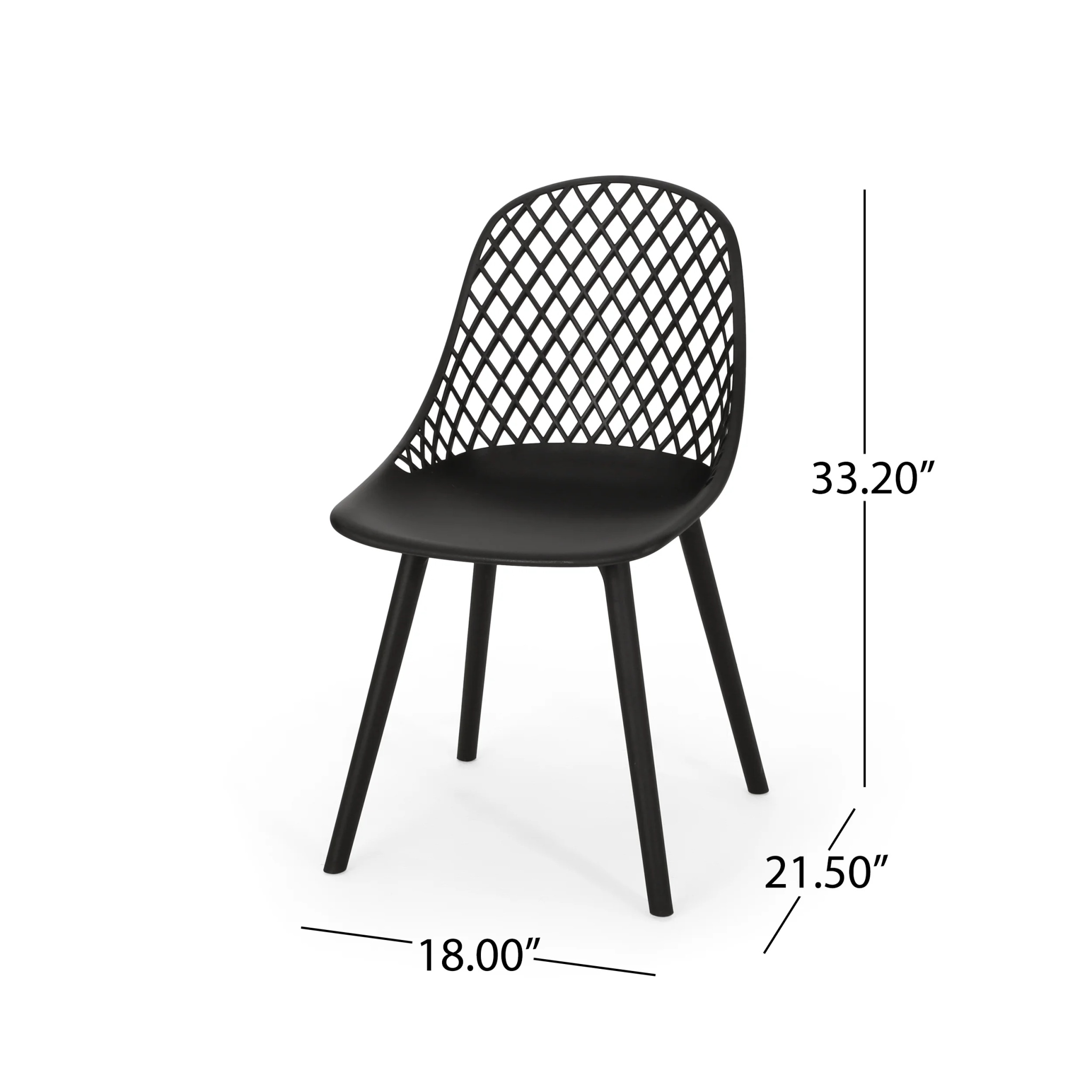 Noble House Lily Plastic Patio Dining Side Chair in White (Set of 4) - Image 27